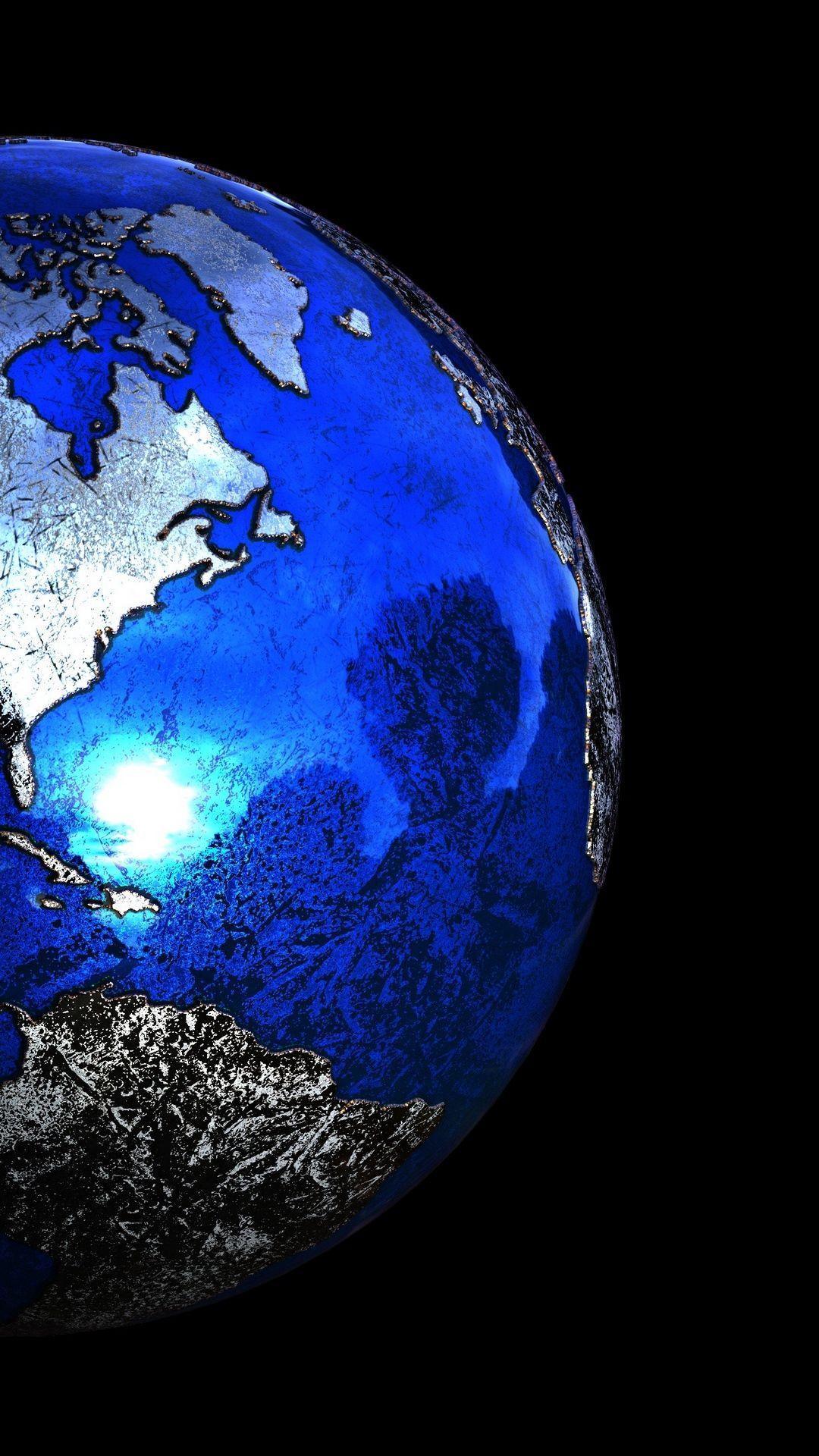 1080x1920 Download wallpaper 1080x1920 planet, sphere, globe, 3D samsung