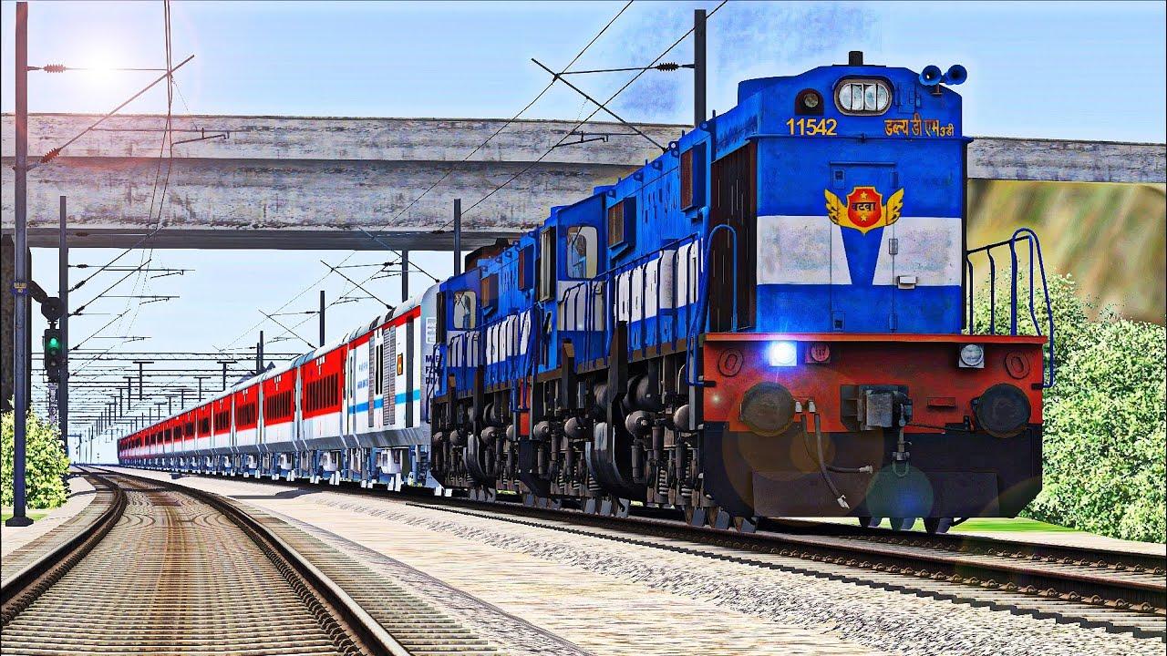 1280x720 Heavy Trains Traffic Towards Punjab in Indian Train Simulator