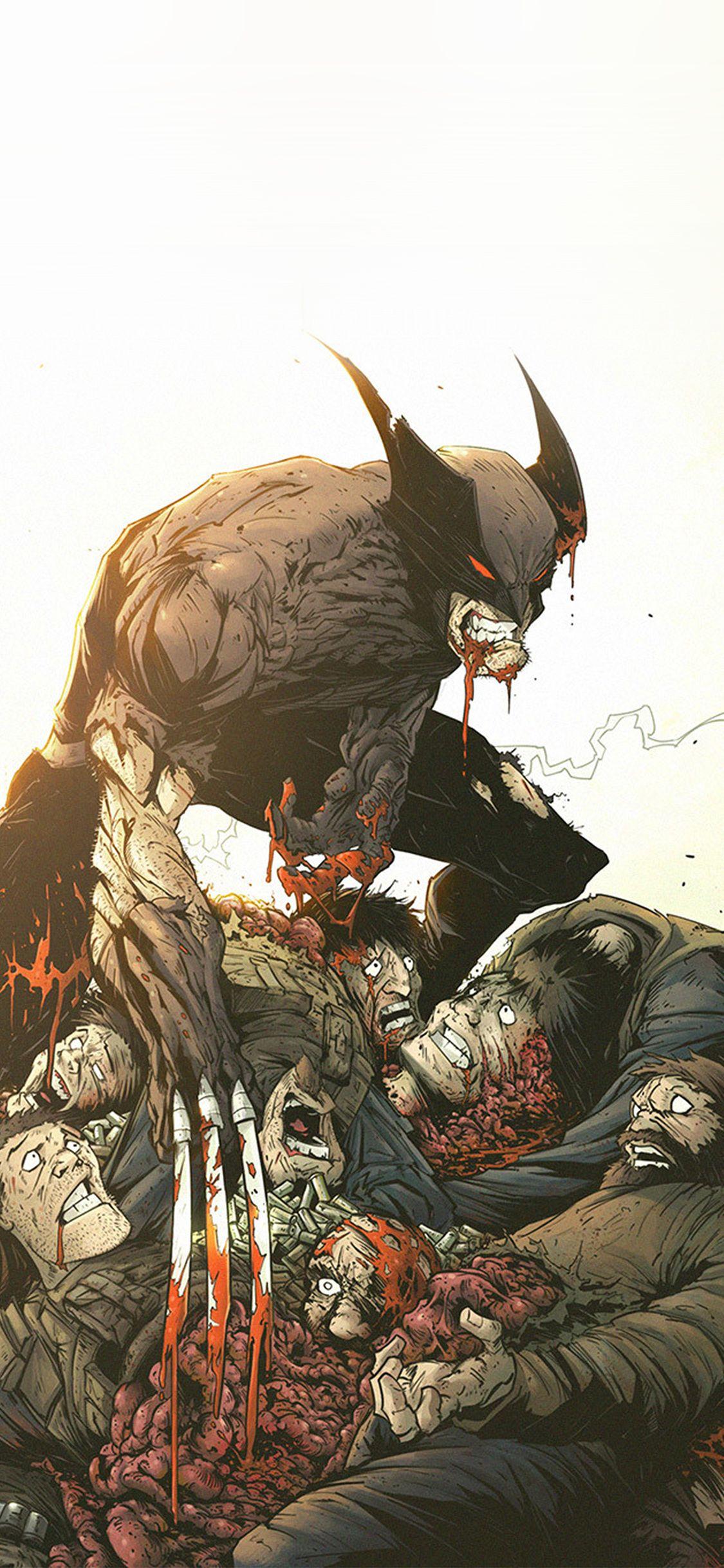 1125x2436 Wolverine Illustration Art Toronto Revolver Hero Flare Wallpaper