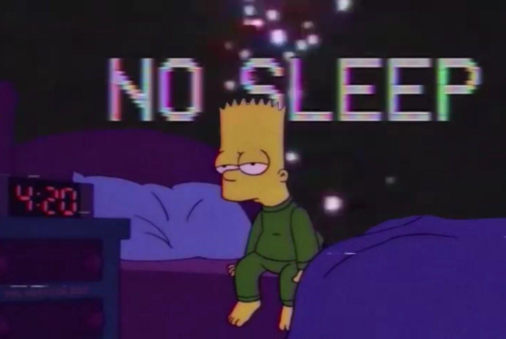 1612x1080 No Sleep Simpson Wallpaper