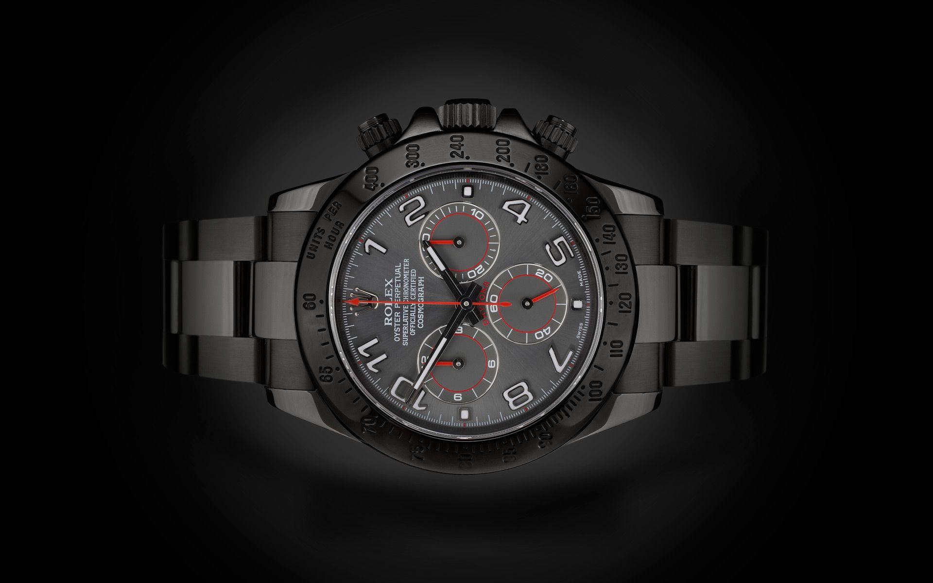 1920x1200 Titanblack Rolex Daytona watch HD Wallpaper. Background Image