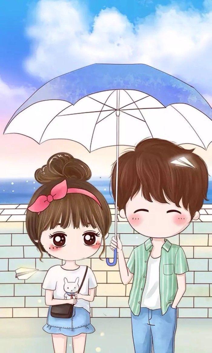 700x1167 Cartoon Couple Wallpaper