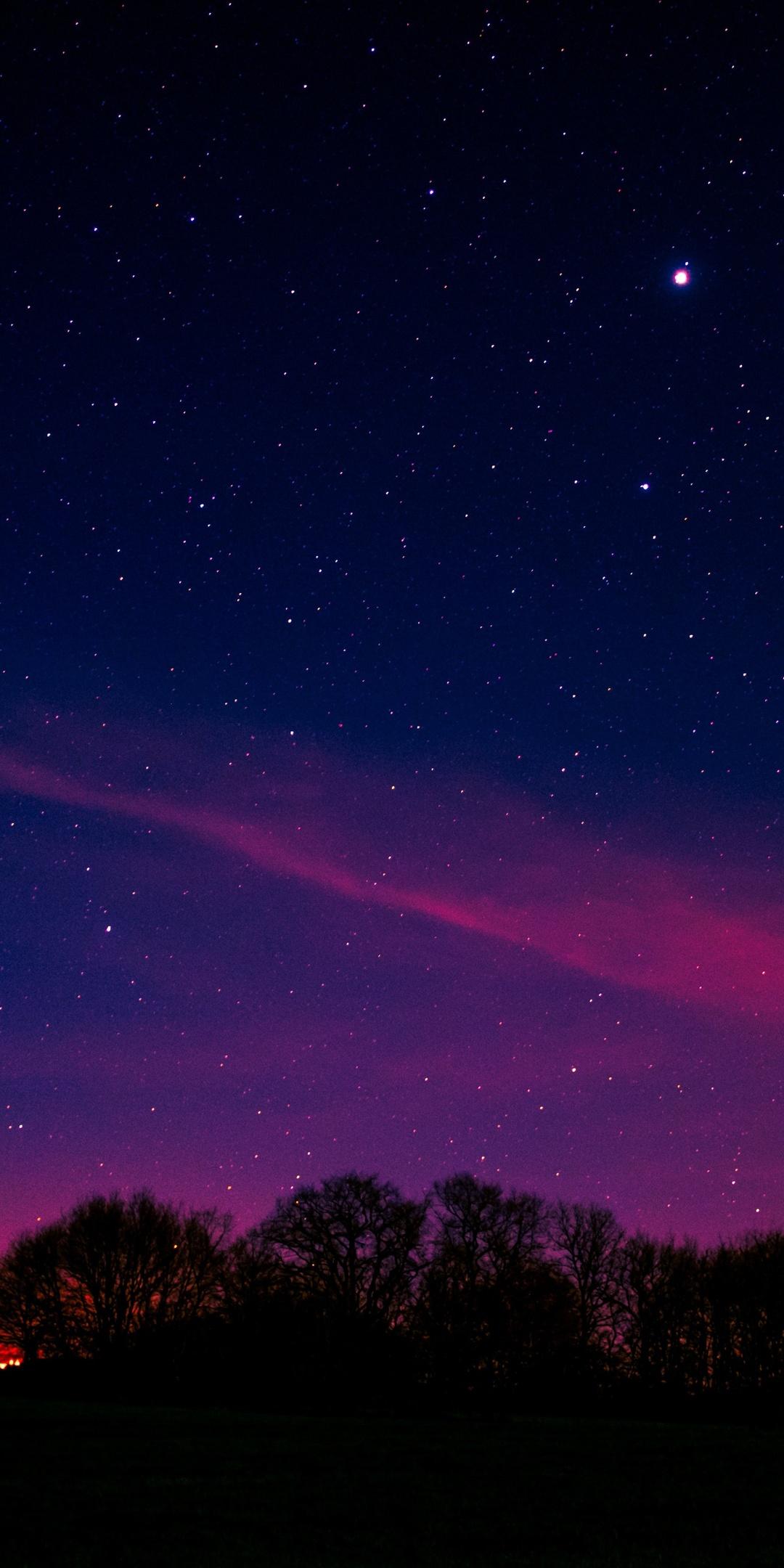 1080x2160 Minimal Night Pink Aurora Long Exposure 5k One Plus 5T, Honor 7x, Honor view Lg Q6 HD 4k Wallpaper, Image, Background, Photo and Picture