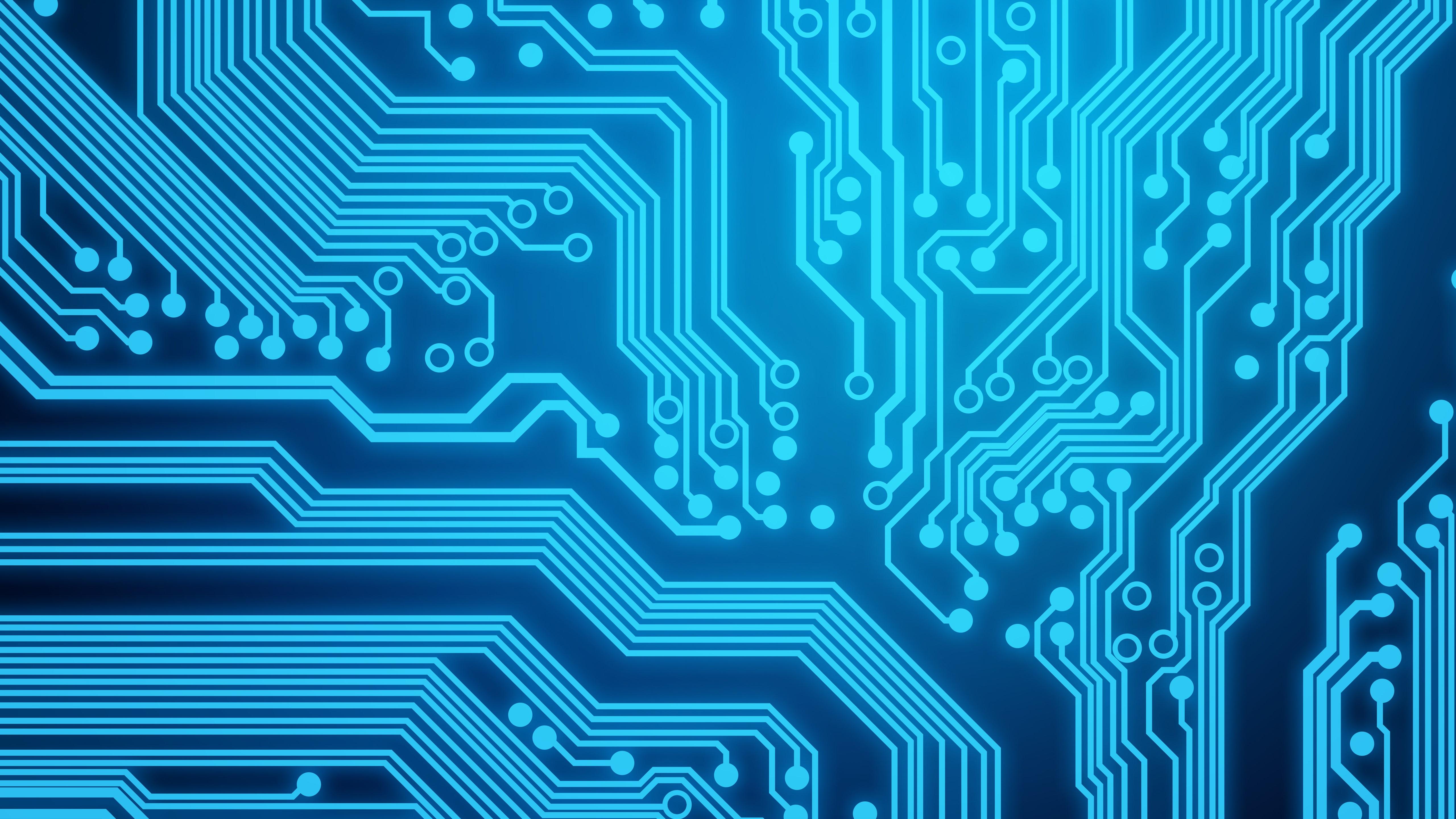 5120x2880 4K, abstract, 3D Abstract, blue, circuit boards Gallery HD Wallpaper