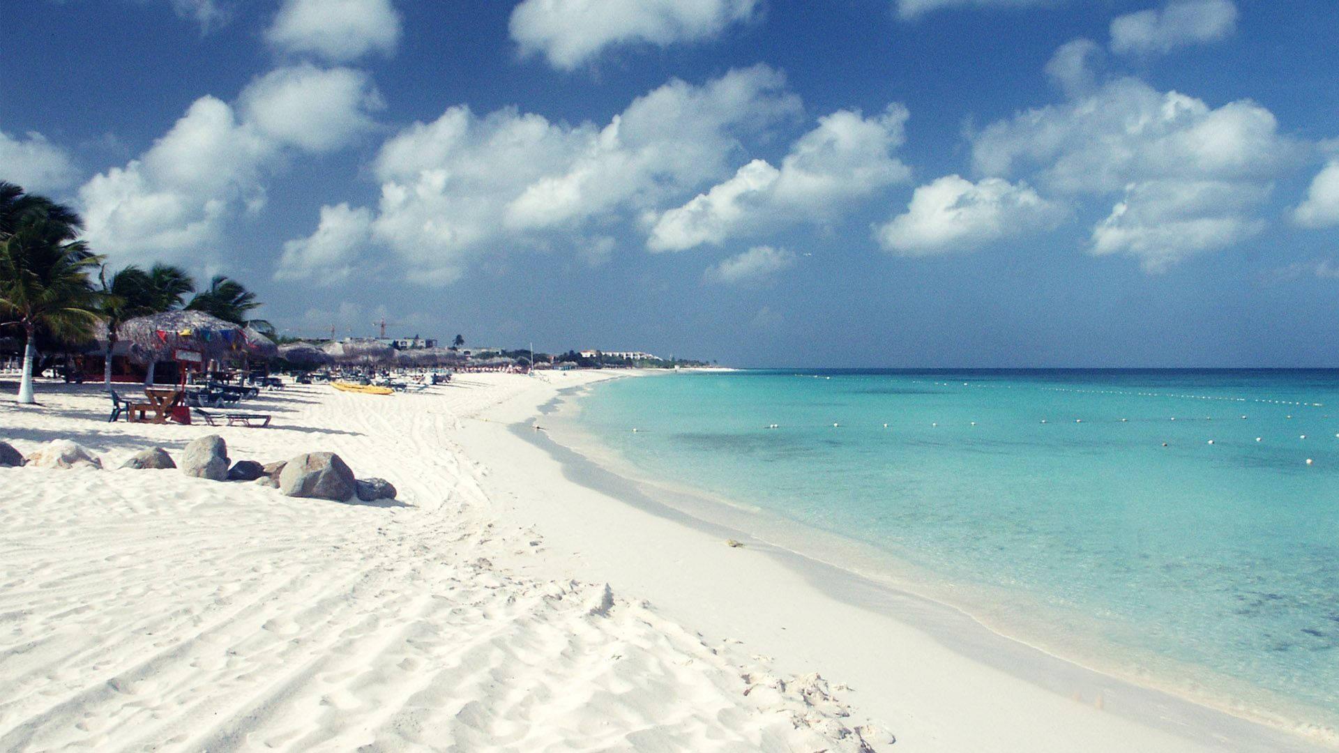 1920x1080 Download Aruba White Sand Beach Wallpaper