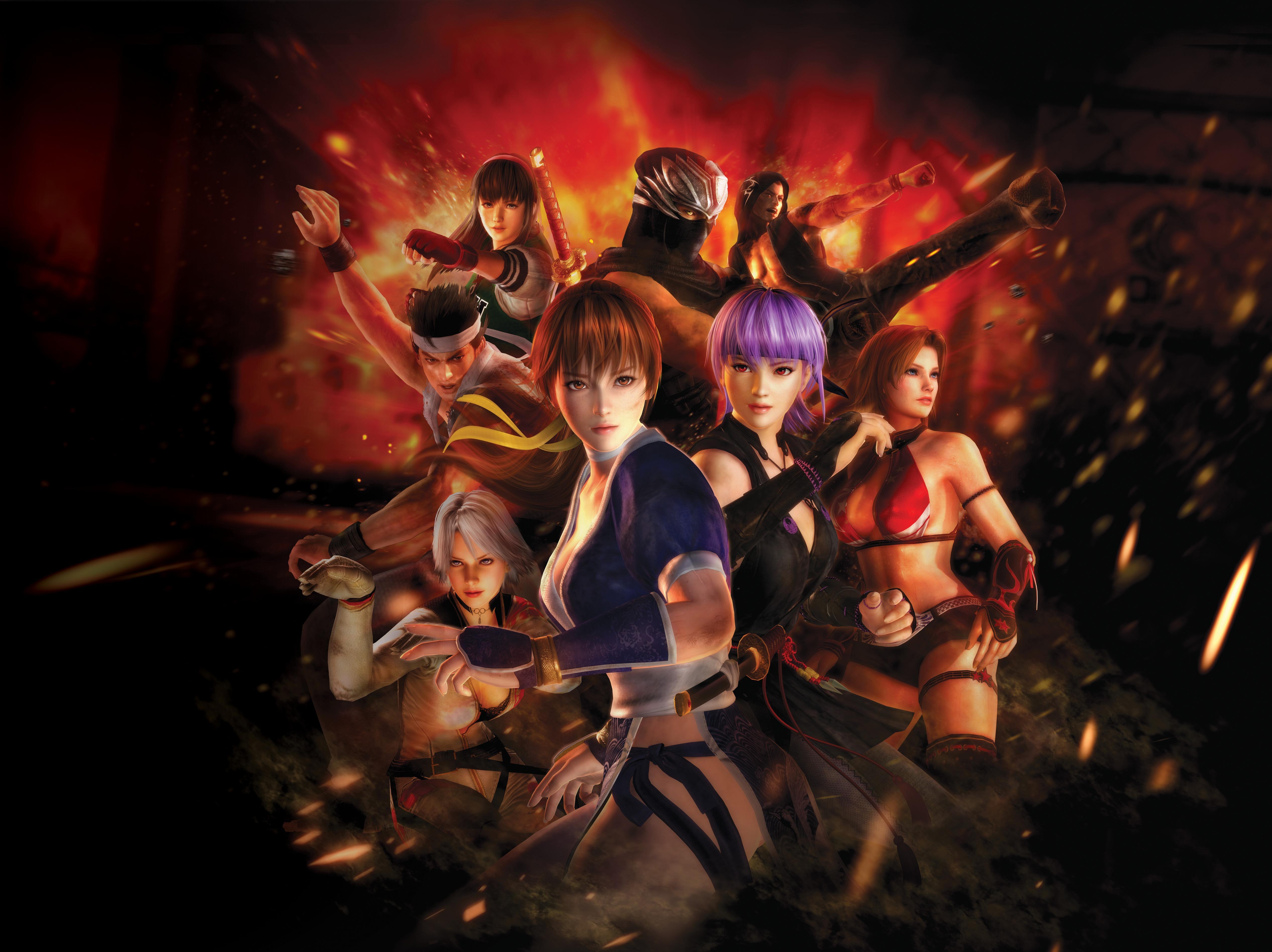 5068x3794 Download wallpaper Fighting, fighters, Rig, sinobi, Ryu Hayabusa, NeoGAF, Profit, Kunoichi of destiny, DOA Dead or Alive Akira, Tina, Hitomi, Akira, Kasumi, Ayane, section games in resolution 5068x3794
