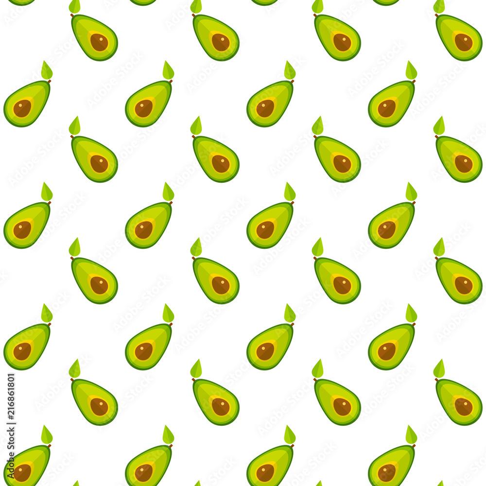 1000x1000 Fresh vegetable seamless pattern. Trendy food design background in modern green colors with avocado or alligator pear vegetables. Cute vector illustration for healthy diet decor or vintage wallpaper Stock Vector