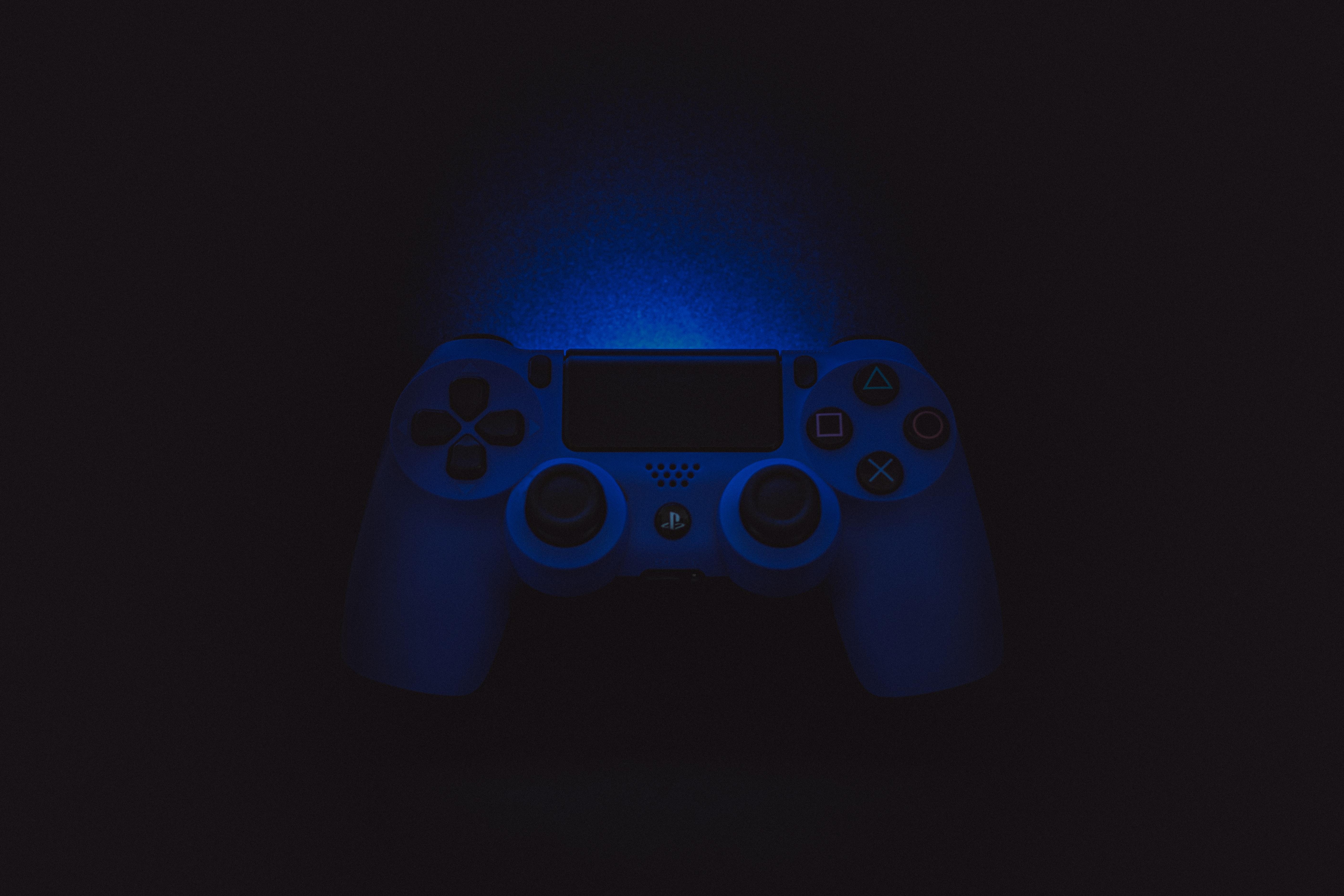 5633x3755 Sony DualShock 4 Wallpaper 4K, Black Background, Black Dark