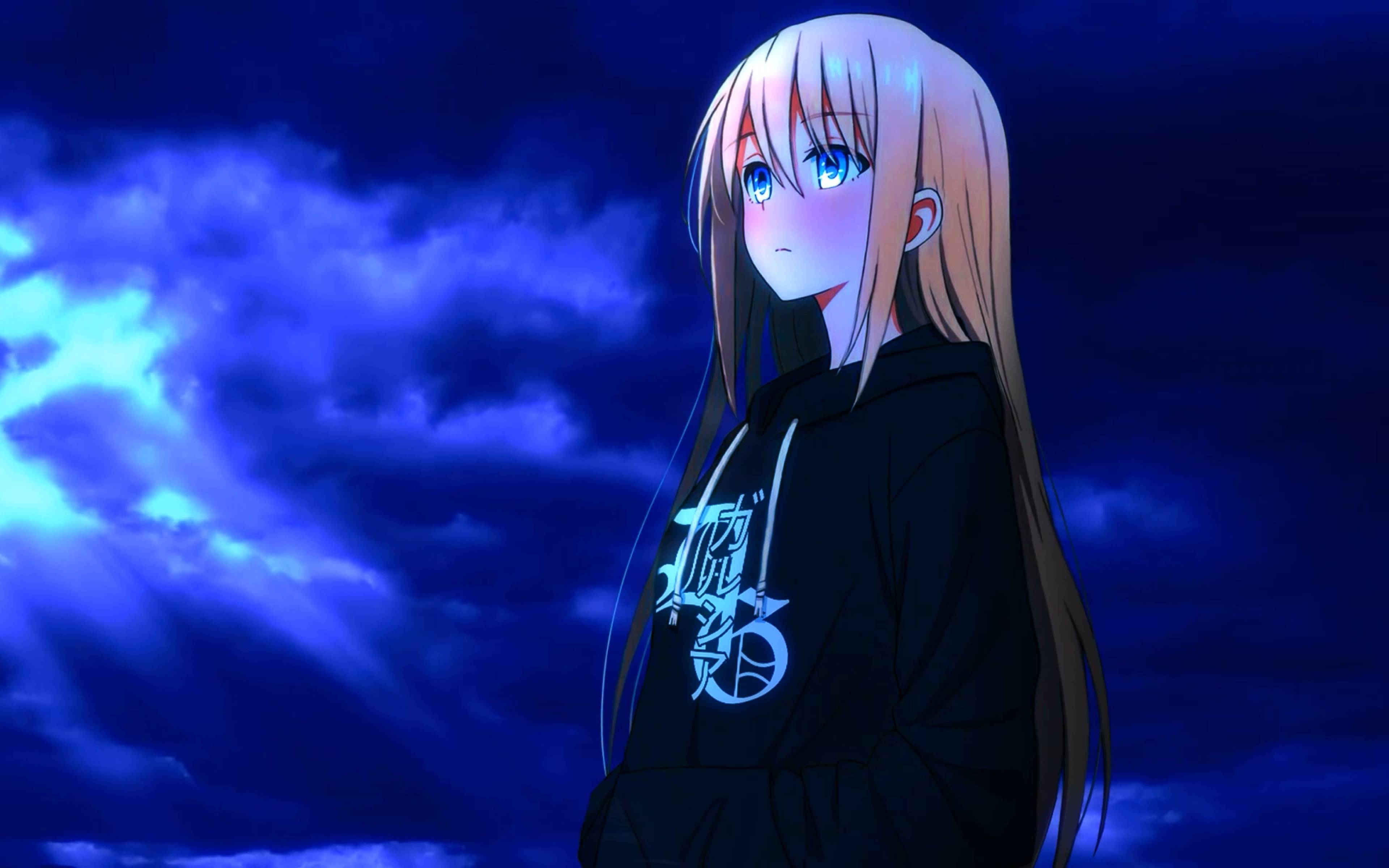 3840x2400 Blonde Blue Eye Anime Girl UHD 4K 3840x2400 Resolution Wallpaper, HD Anime 4K Wallpaper, Image, Photo and Background