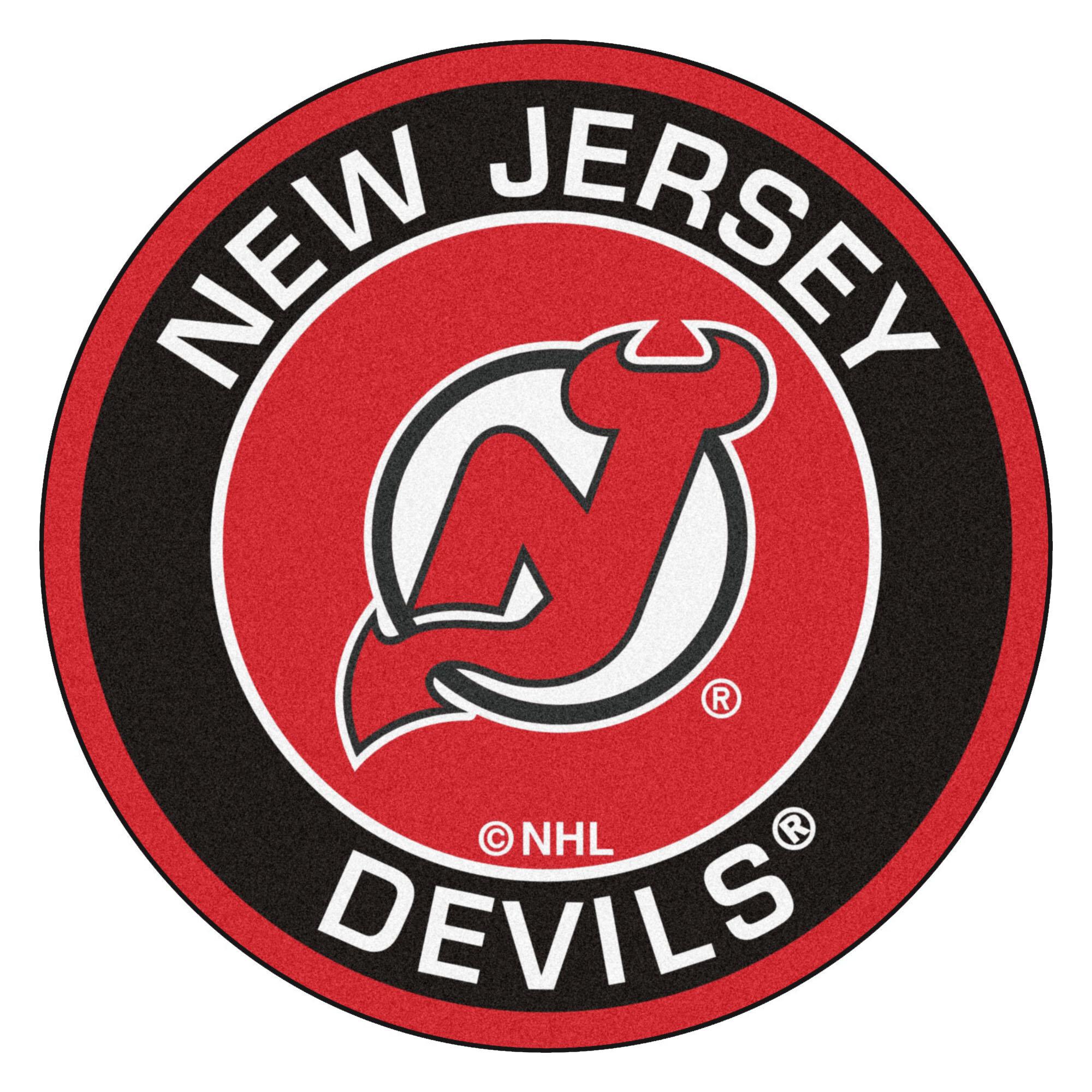 2000x2000 FANMATS NHL New Jersey Devils Roundel 27 In. X 27 In. Non Slip Indoor Only Mat