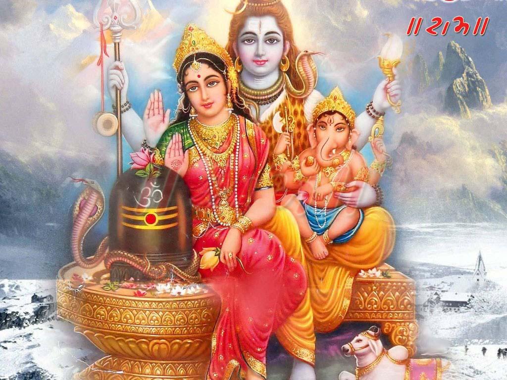 1024x768 Shiv Parvati. God Image and Wallpaper
