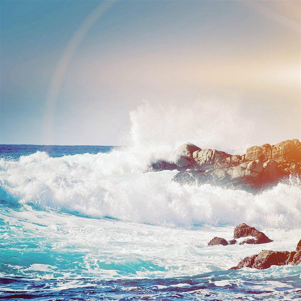 1024x1024 Wave Sea Nature Water Cool Flare IPad Air Wallpaper Download. IPhone Wallpaper, IPad Wallpaper One Stop Download. IPad Air Wallpaper, Nature Water, Water