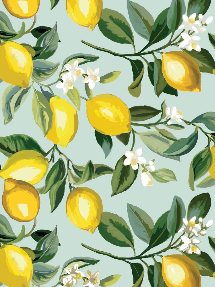 900x1200 Lemon Zest Peel & Stick Wallpaper