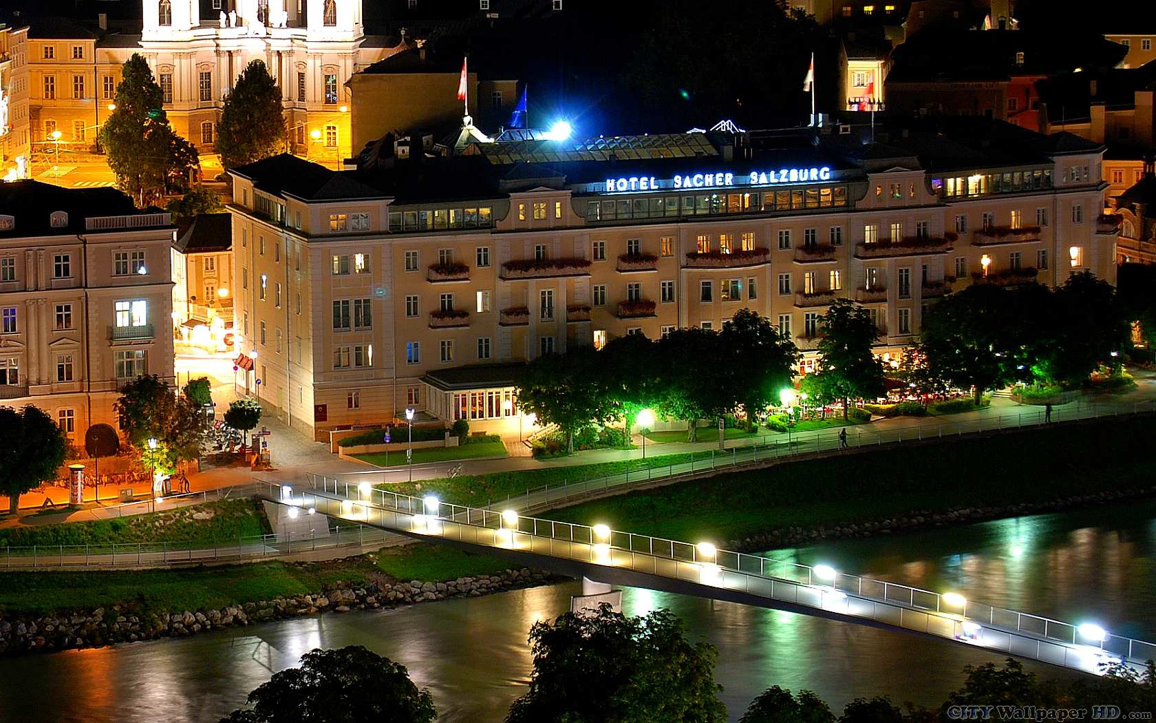 1680x1050 Salzburg photo. Download cityscapes netbook. Salzburg, Austria, hotel sacher