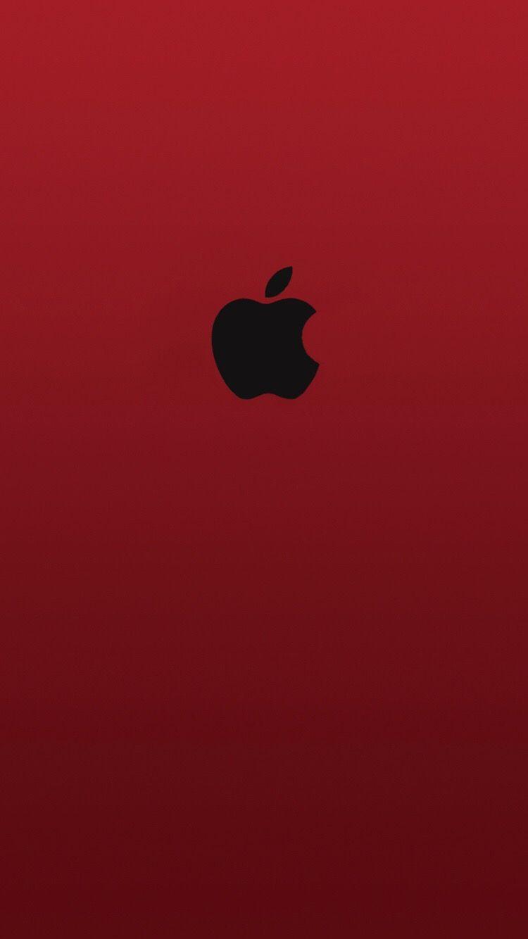750x1334 Black and Red Apple Wallpaper