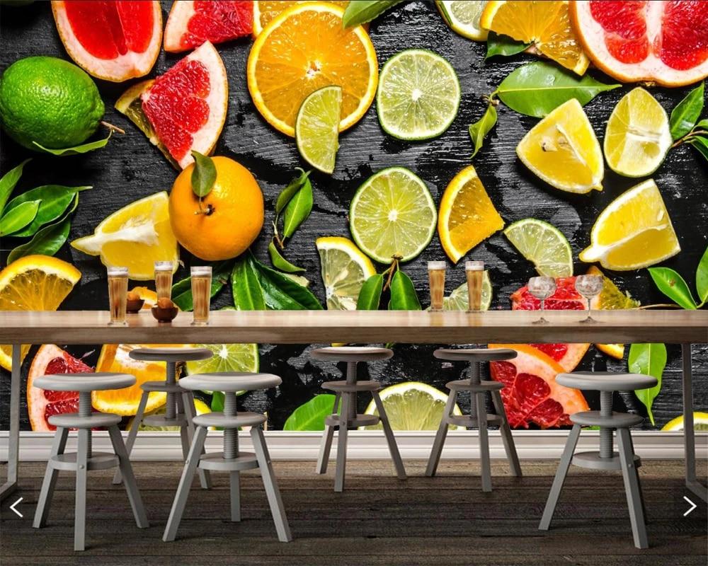 1000x800 Citrus Lime Lemons Fruits Food 3D Wallpaper, restaurant Coffee Shop Dining Room Living Room Tv Wall Kitchen Bar Custom 3D Murals