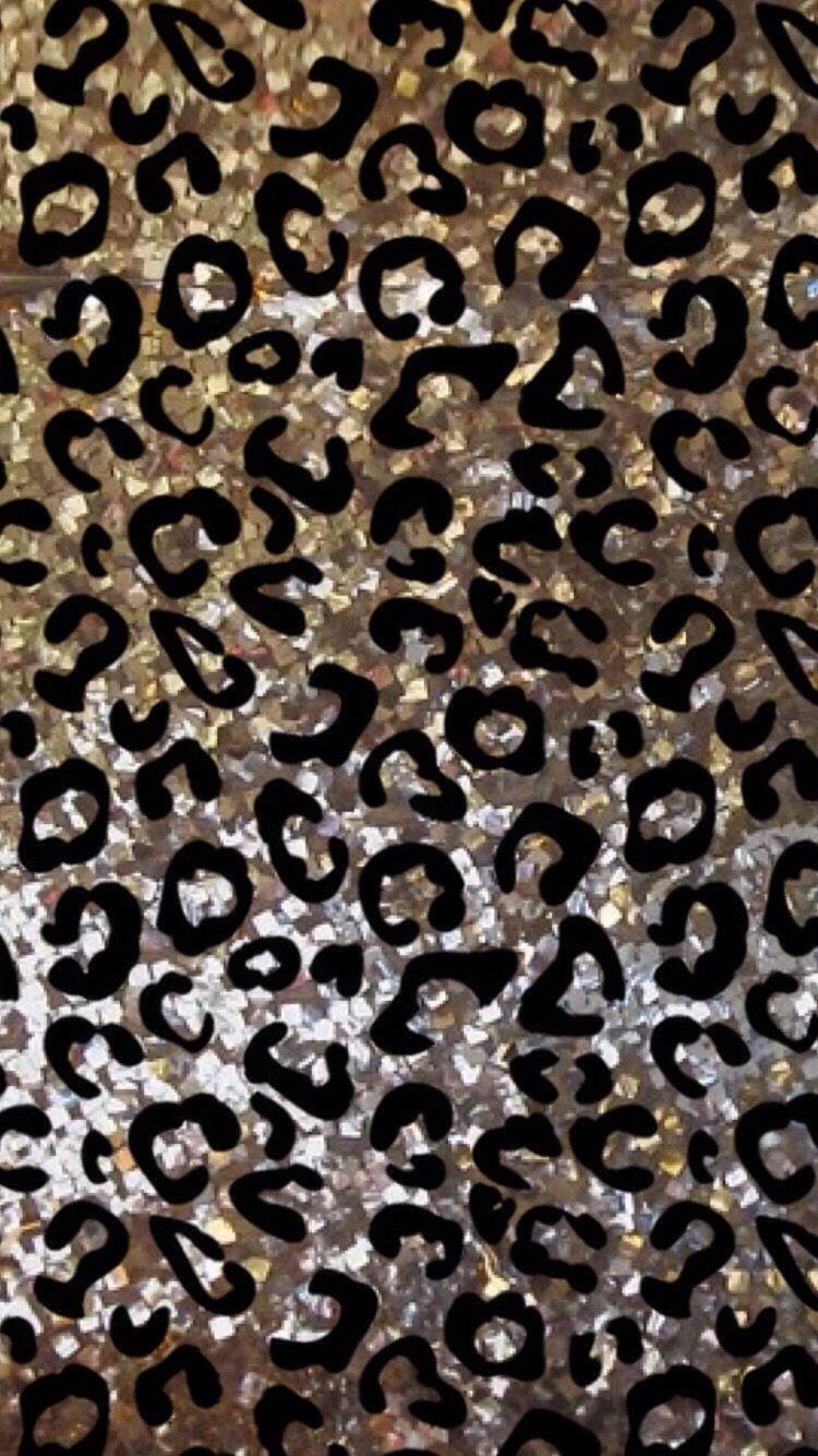 750x1334 Glitter Leopard Print Wallpaper