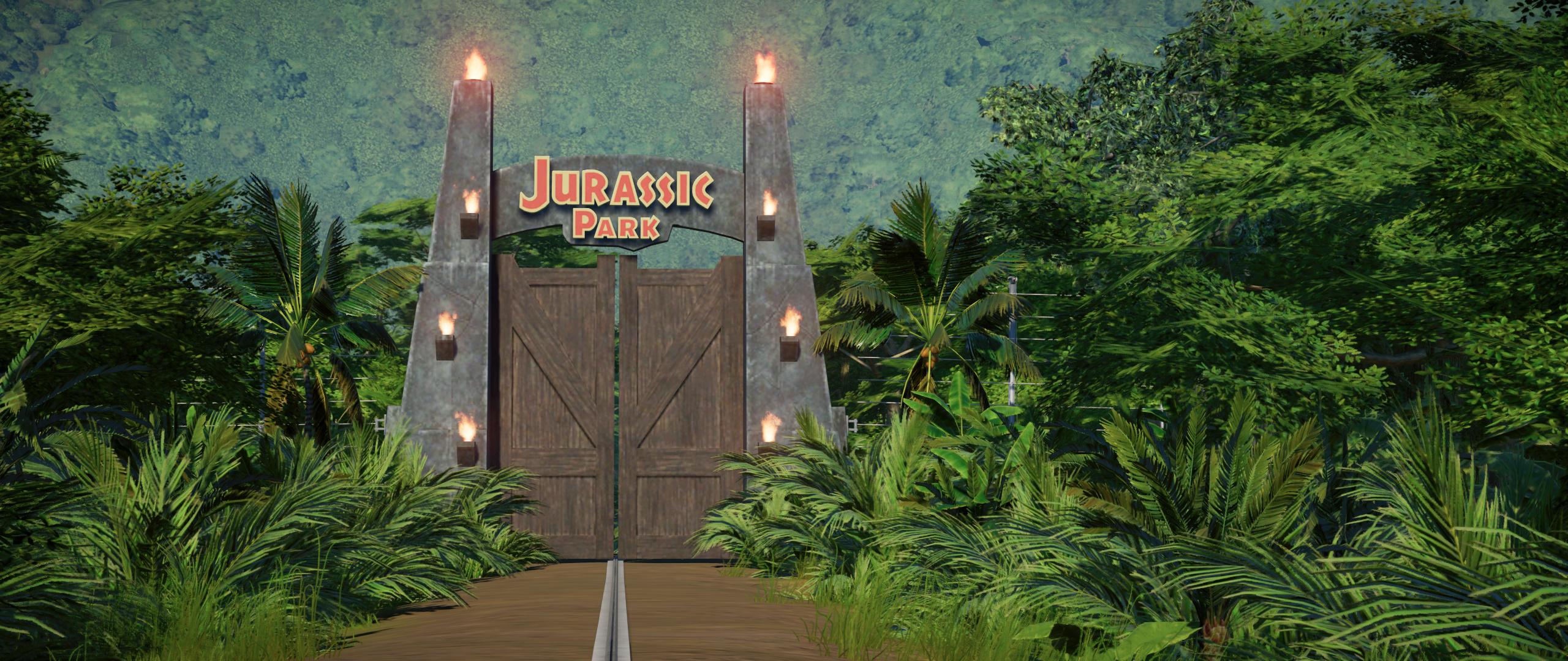 2560x1080 El Barto's Jurassic Park Recreation at Jurassic World Evolution Nexus and community