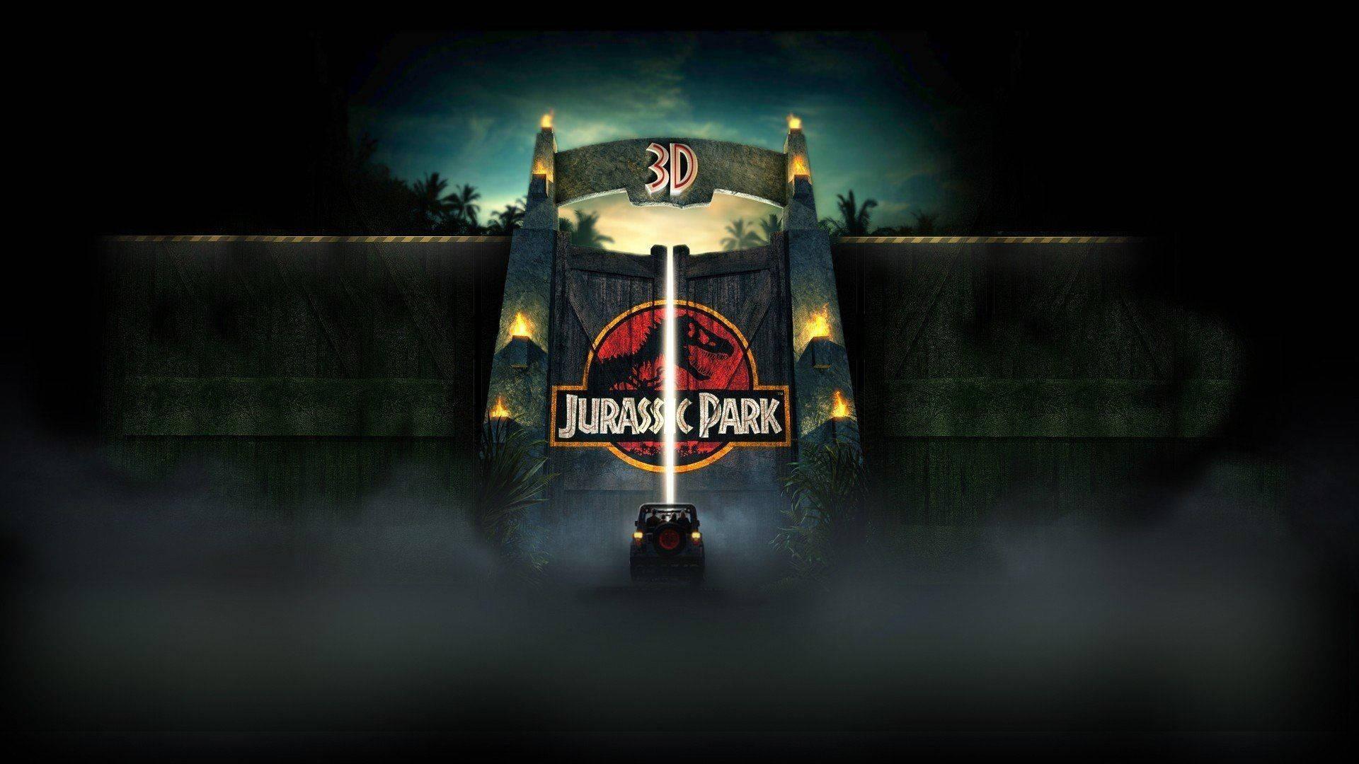 1920x1080 Download Jurassic Park 3D Gate Wallpaper