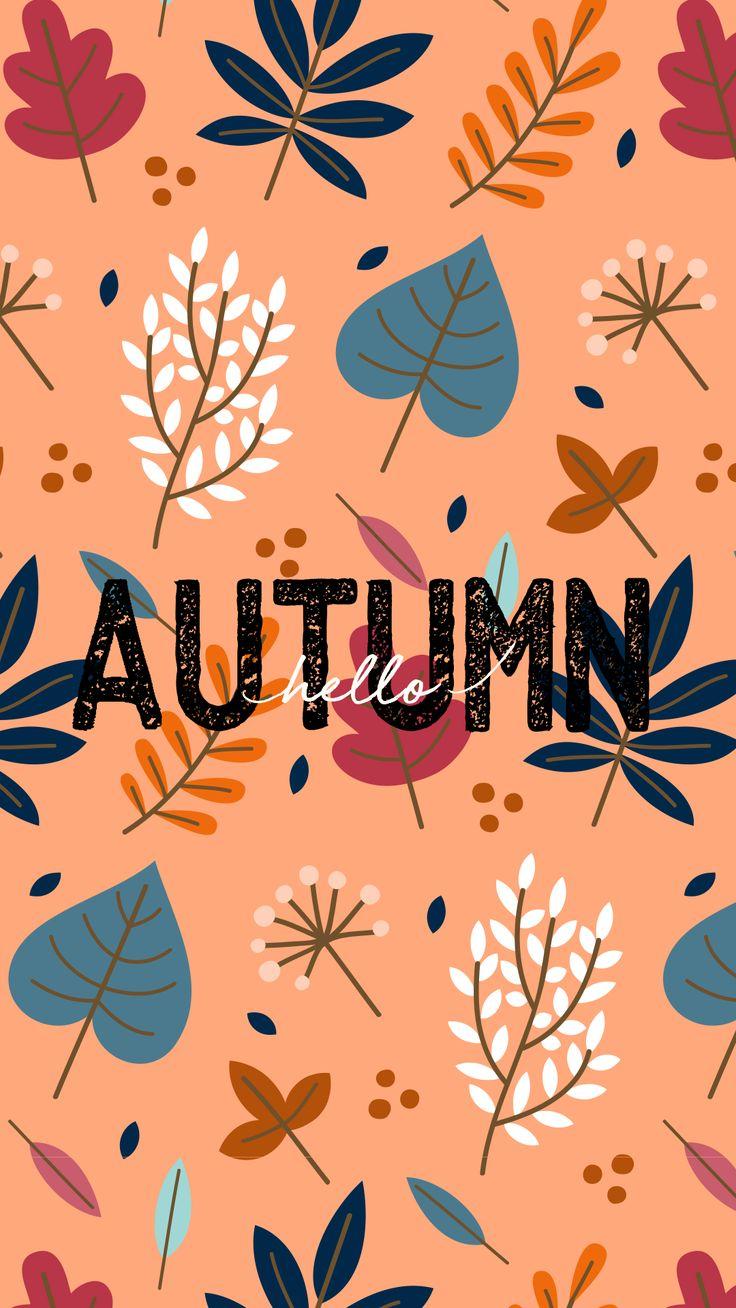 736x1308 Hello Autumn! Aesthetic fall social media posts & wallpaper / lock screens ⋆ Aesthetic Design Shop. Cute fall background, Hello autumn, Locked wallpaper