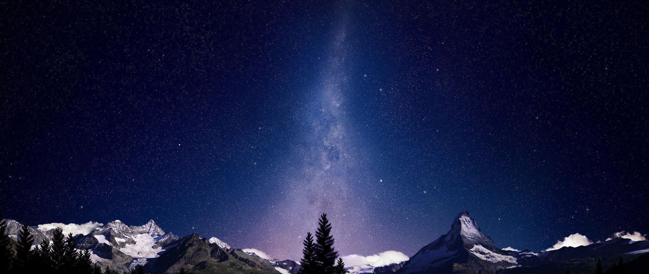 2560x1080 Swiss Alps Night 2560x1080 Resolution HD 4k Wallpaper, Image, Background, Photo and Picture