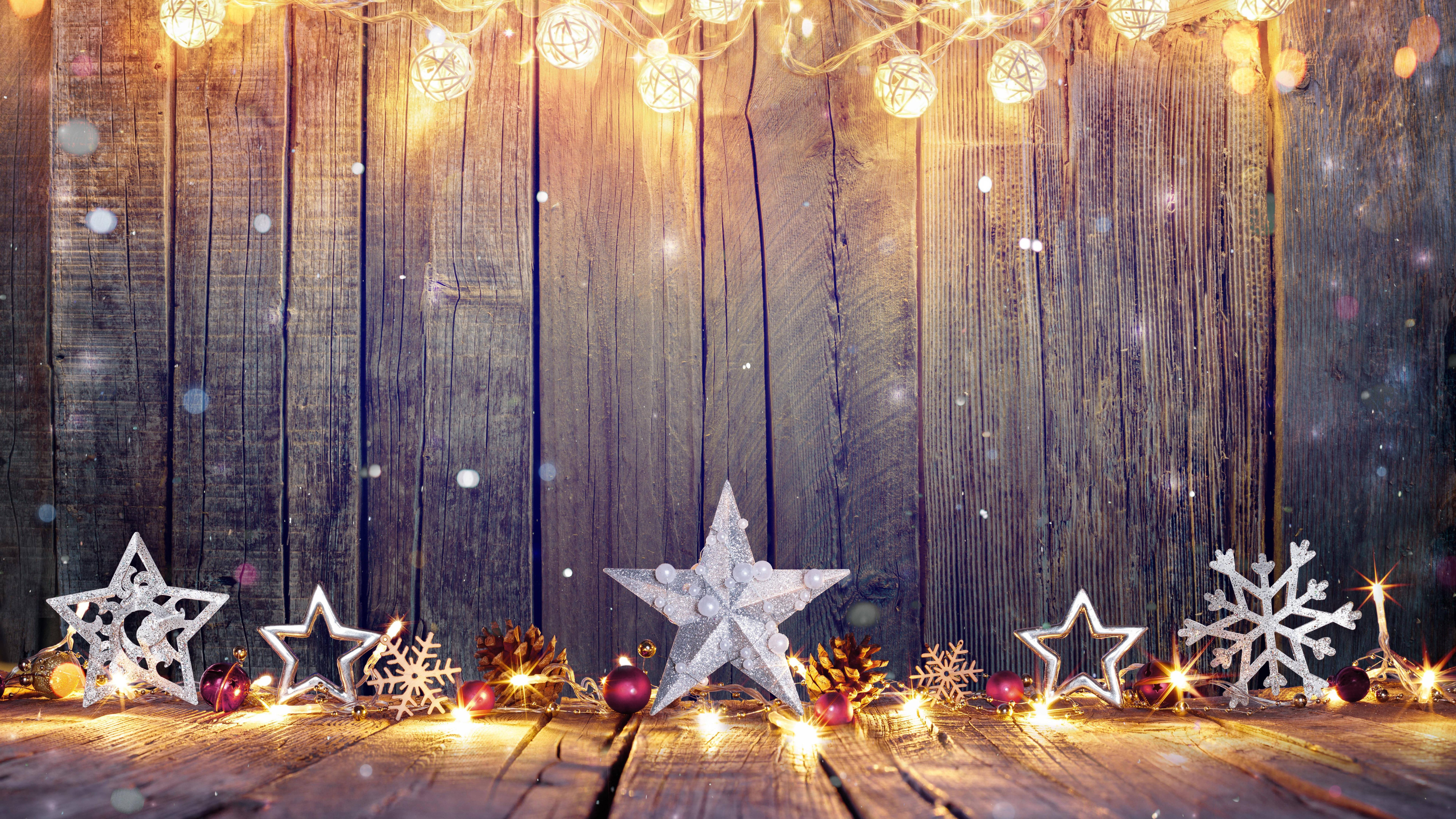 8000x4500 Download 8k Christmas Vintage Wood Design Wallpaper
