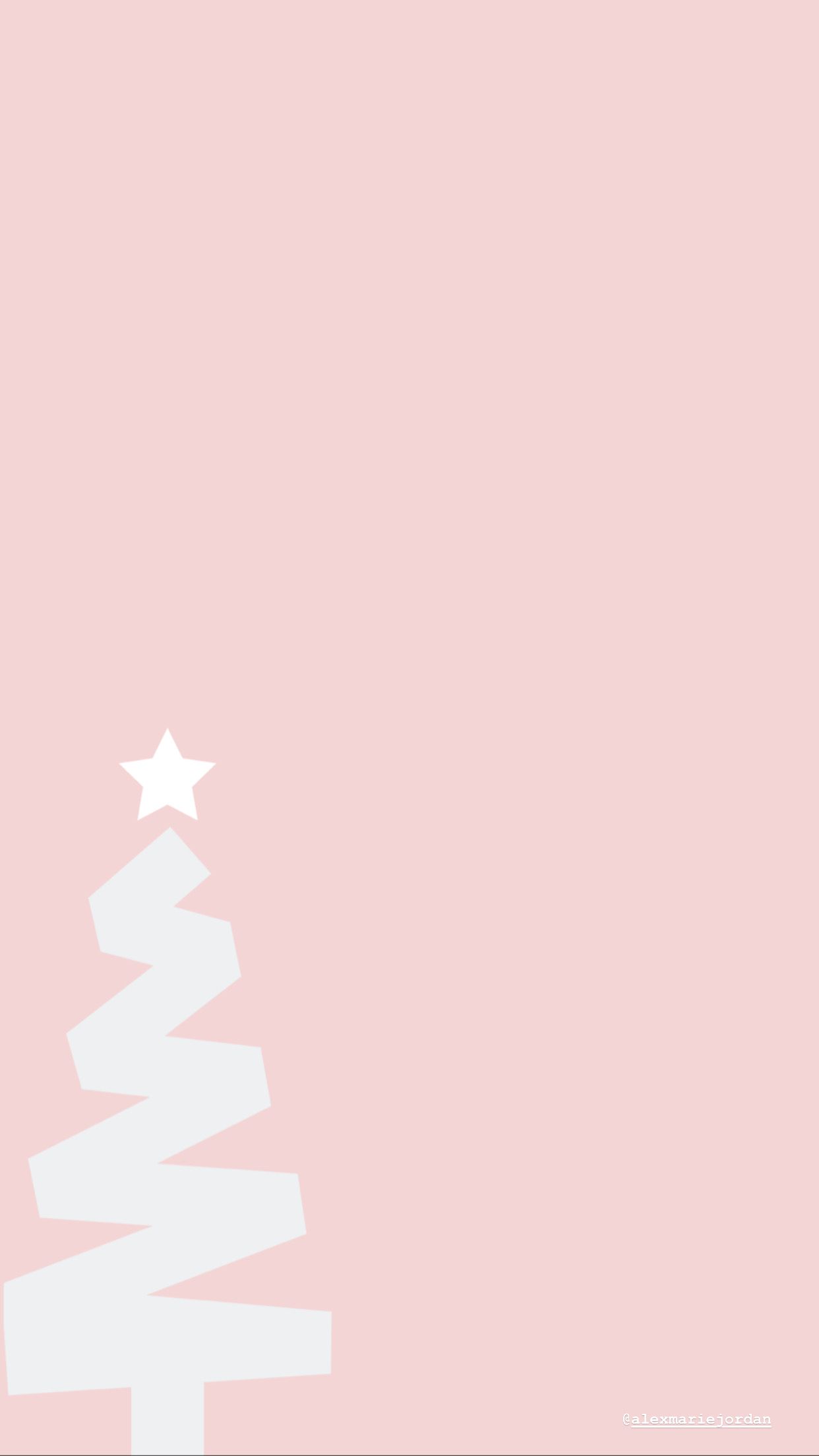 1242x2208 Pink Aesthetic Christmas Wallpaper