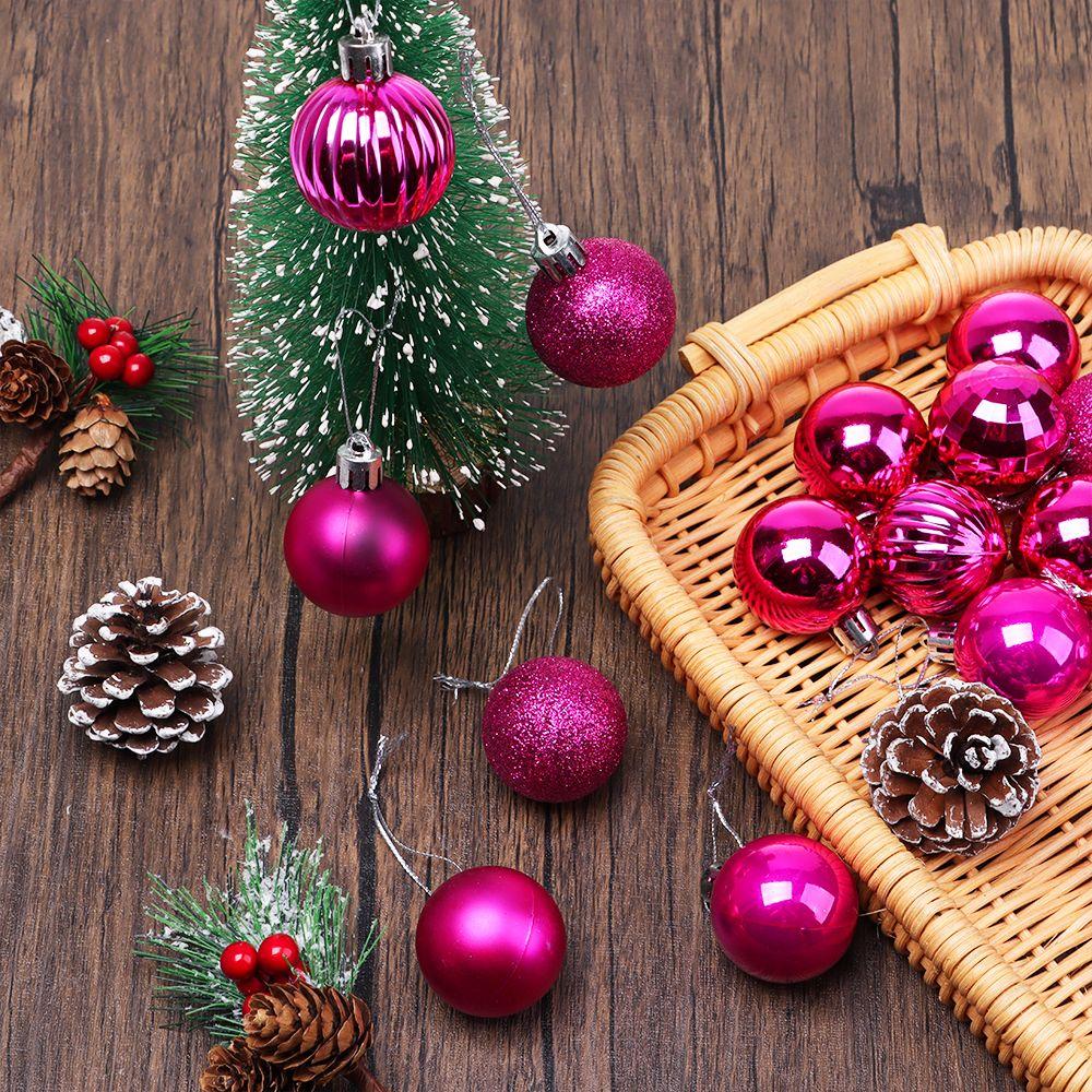 1000x1000 36PCS 4CM Plastic DIY Gifts Party Supplies Crafts Christmas Tree Decoration Drop Pendant Xmas Hanging Ball Bauble PURPLE