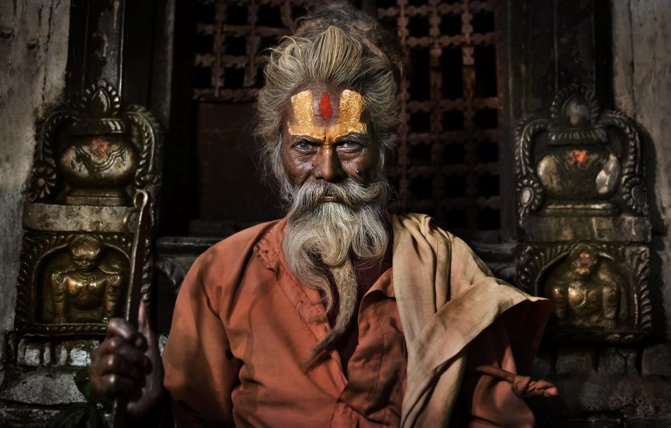 1332x850 Wallpaper Nepal, Hindu Priest, Pashupatinath Temple image for desktop, section мужчины