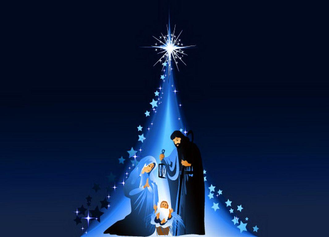 1065x768 Christmas Nativity Wallpaper on