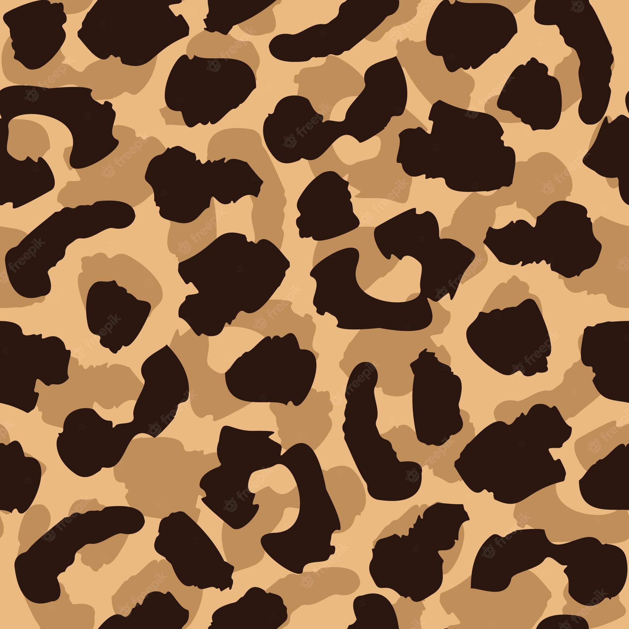 2000x2000 Premium Vector. Leopard skin seamless pattern. wild cat texture repeat. abstract animal fur wallpaper