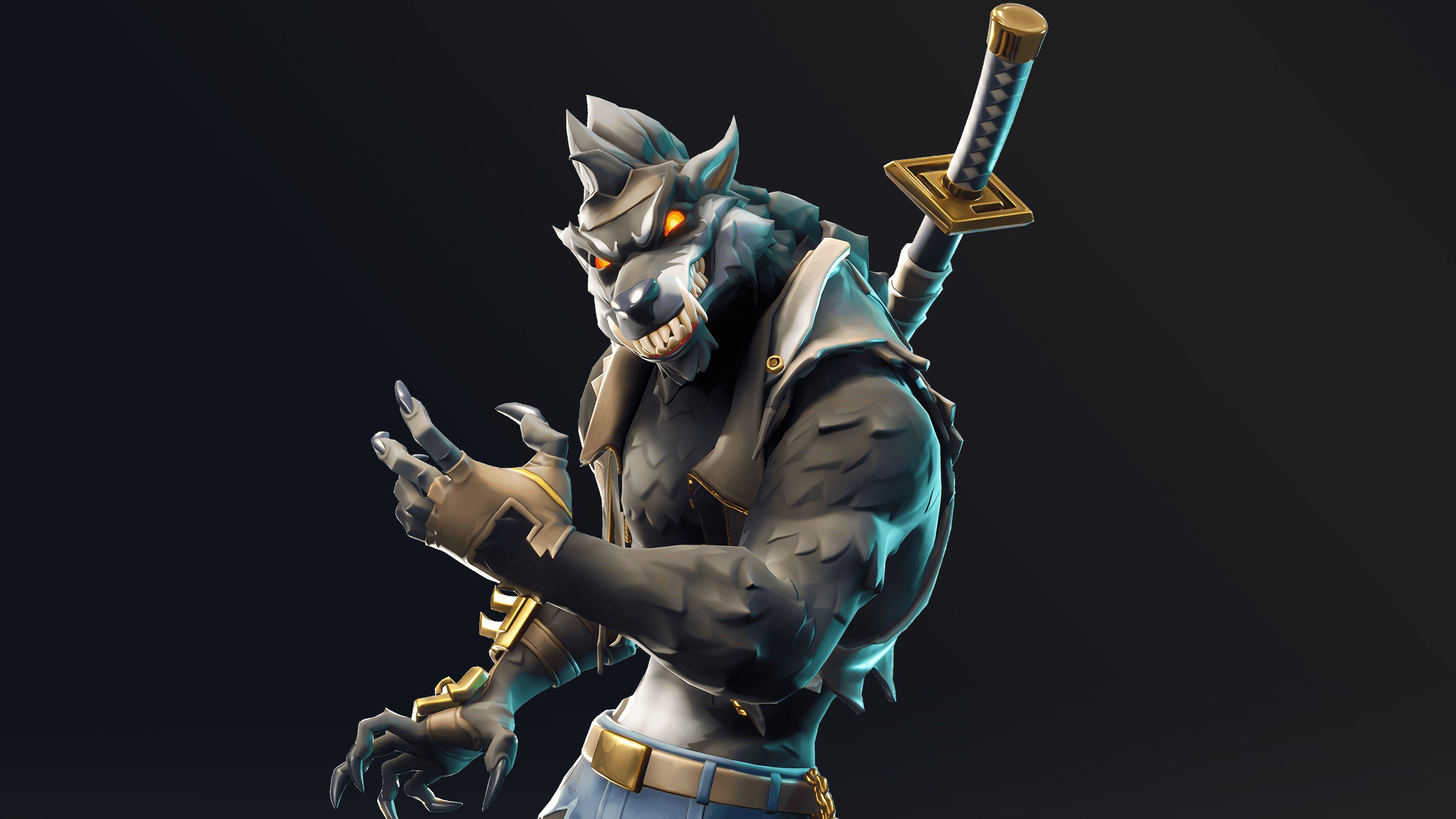 3840x2160 Fortnite Dire Wolf Wallpaper