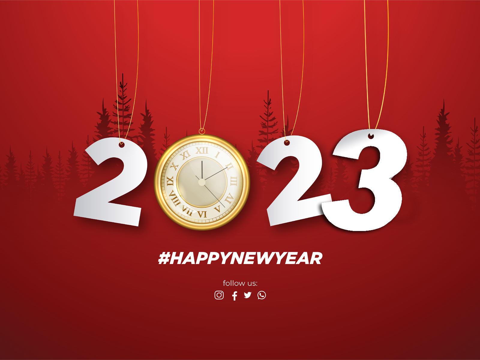 1600x1200 Happy New Year 2023 Full Screen Wallpaper