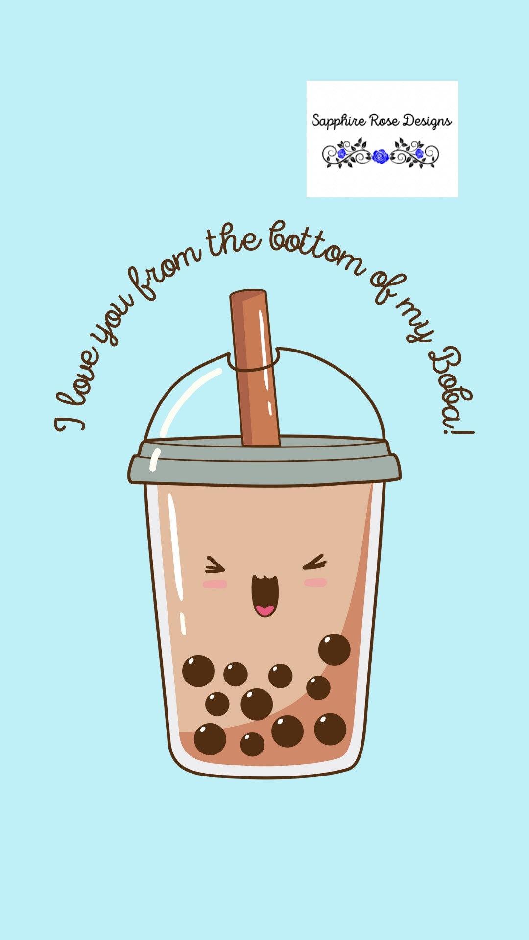 1080x1920 Kawaii Boba Tea Phone Wallpaper