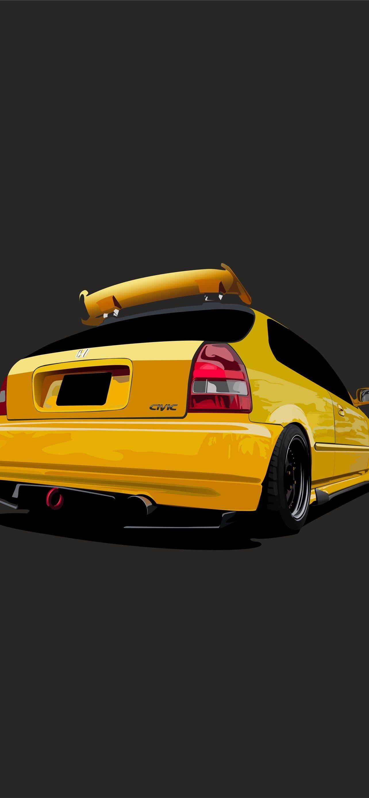 1284x2778 Best Ek9 honda civic iPhone HD Wallpaper