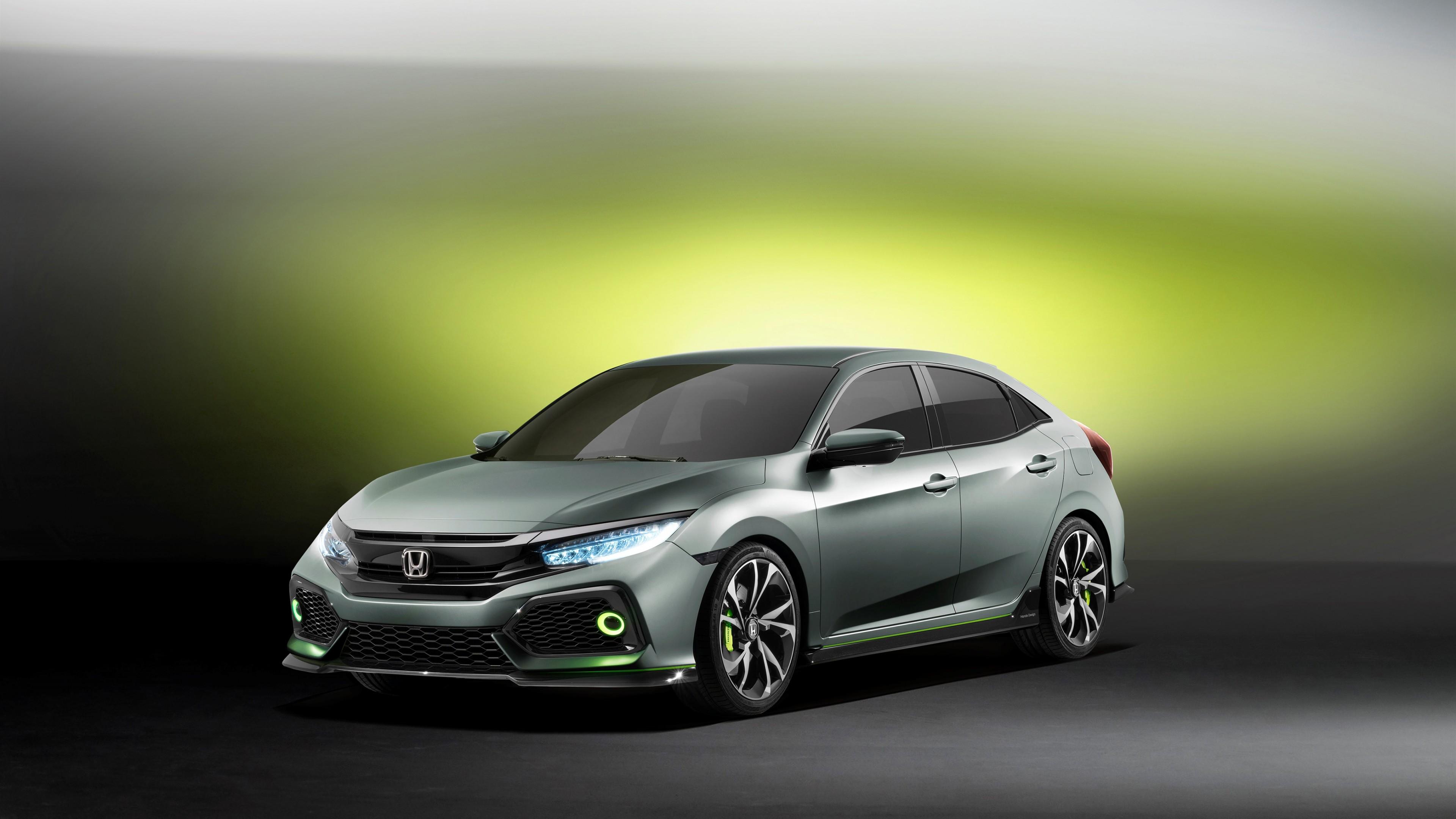 3840x2160 Wallpaper Honda Civic Hatchback Prototype, Hatchback, Geneva Auto Show Cars & Bikes