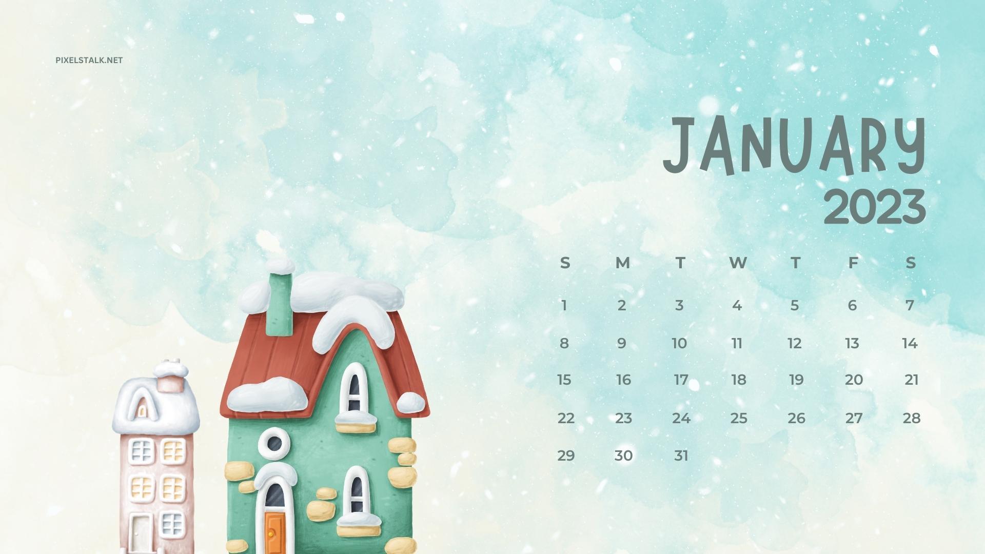 1920x1080 January Calendar 2023 Desktop Background HD