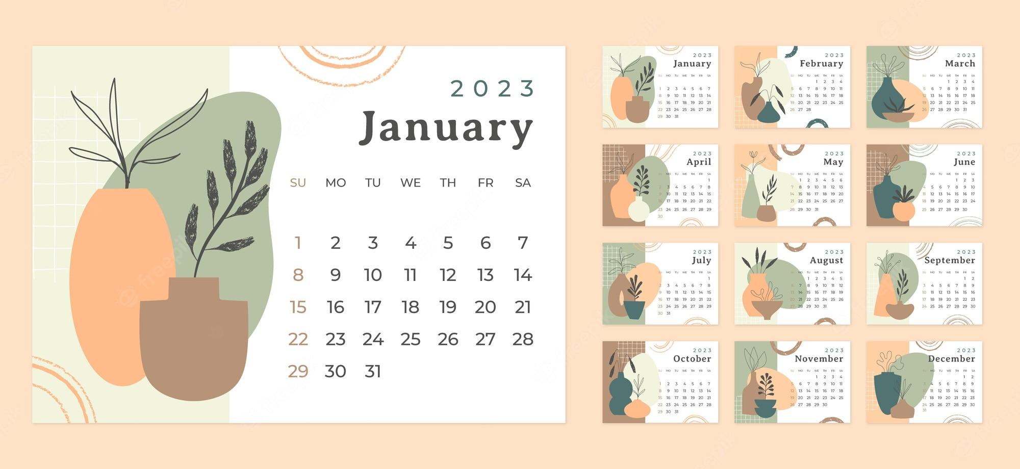 January 2023 Calendar Wallpapers - Top Free January 2023 Calendar