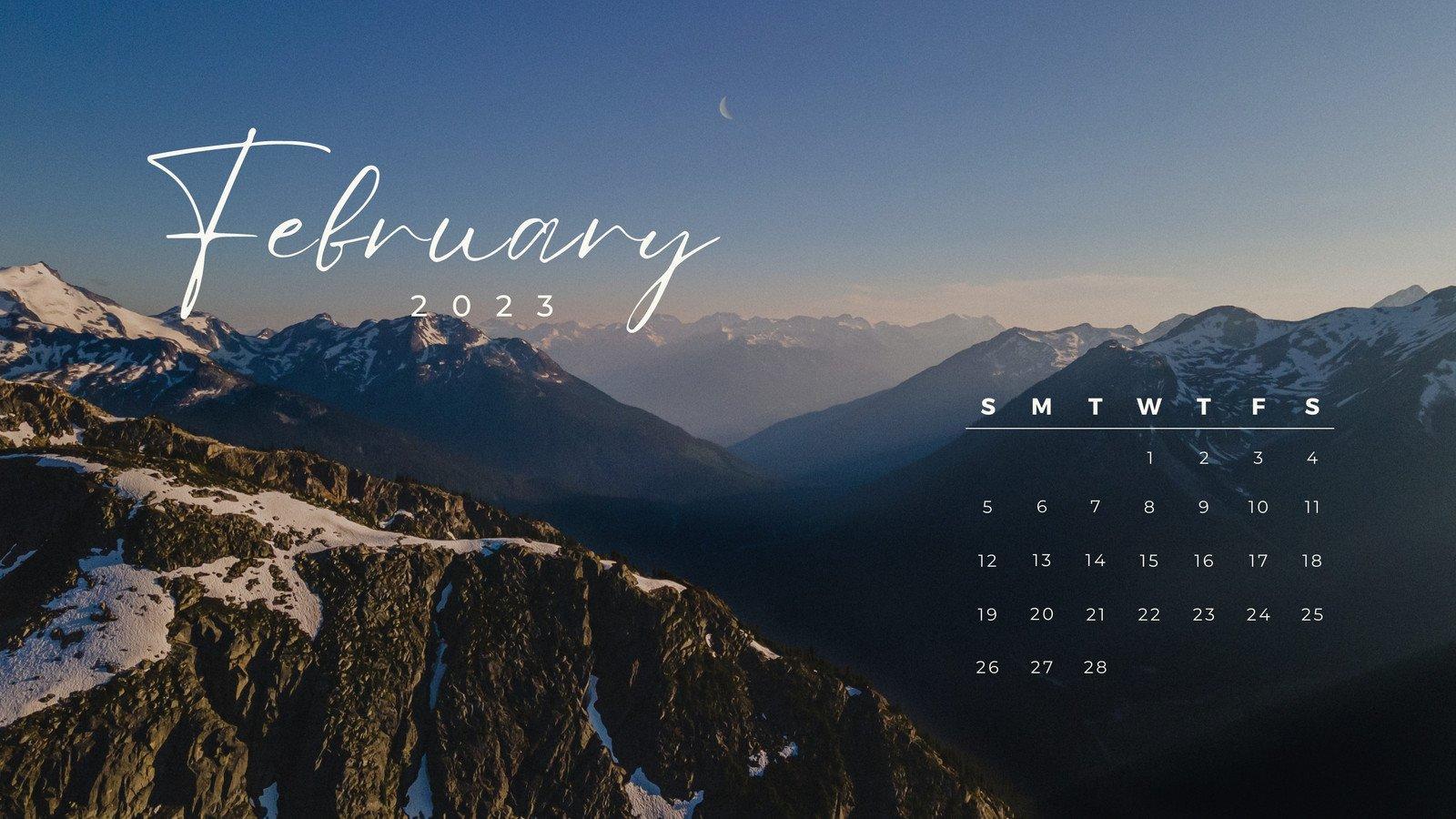 February 2023 Calendar Wallpapers Top Free February 2023 Calendar