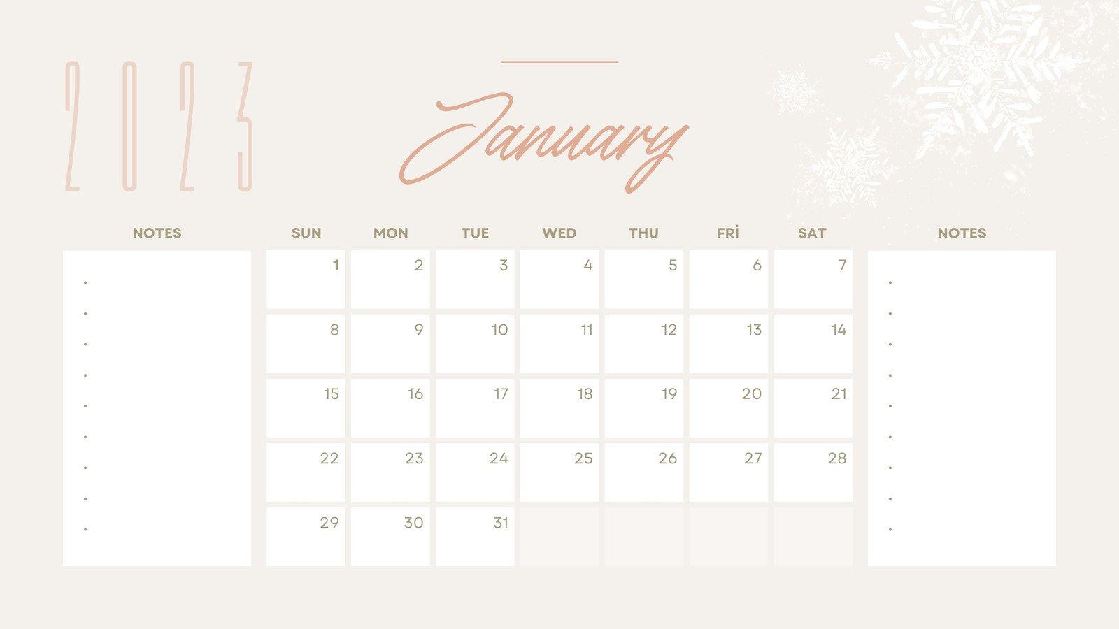 1600x900 Free and customizable january templates