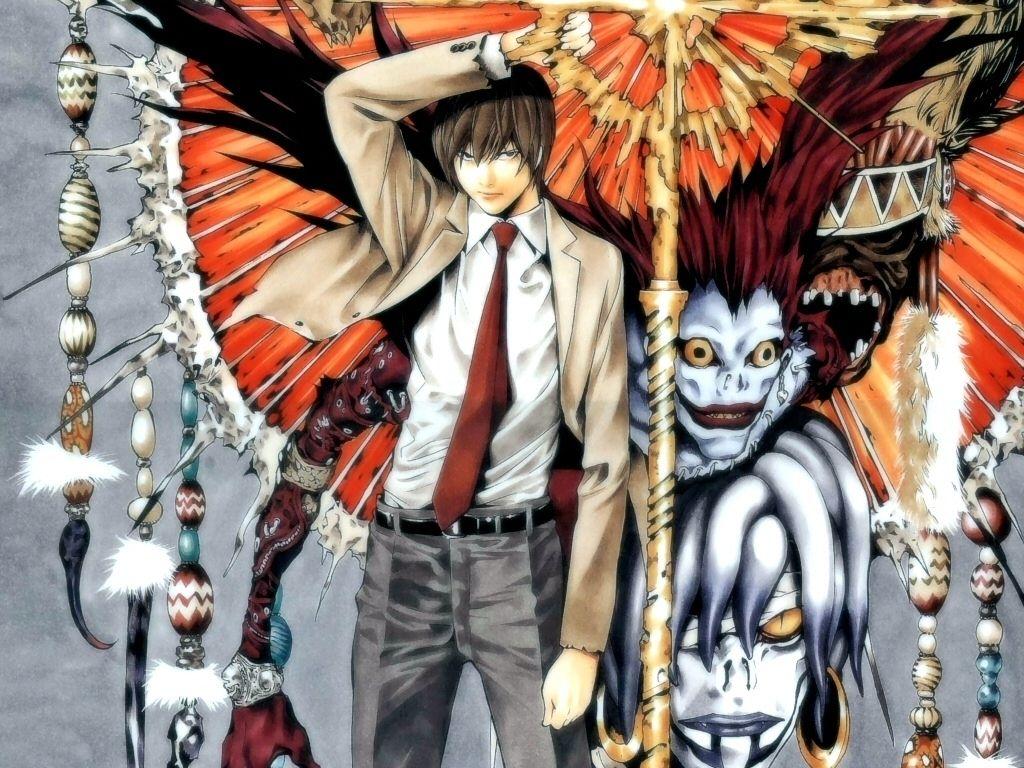 1024x768 Just Walls: Light Yagami Death Note Wallpaper