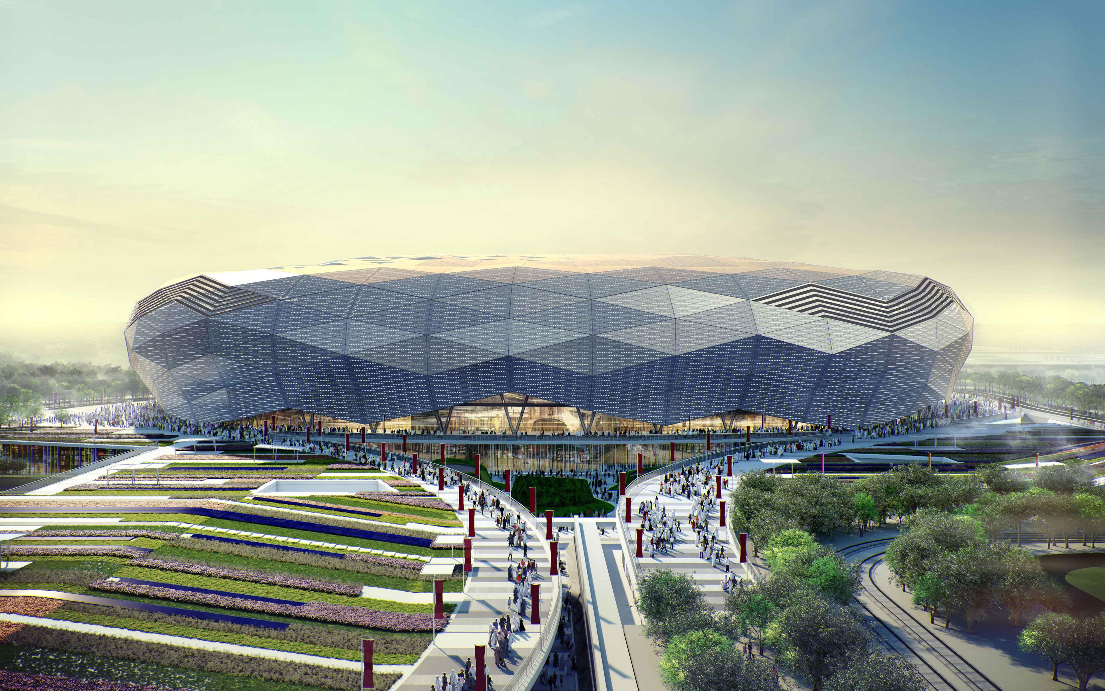 3840x2400 Qatar Stadium Wallpaper
