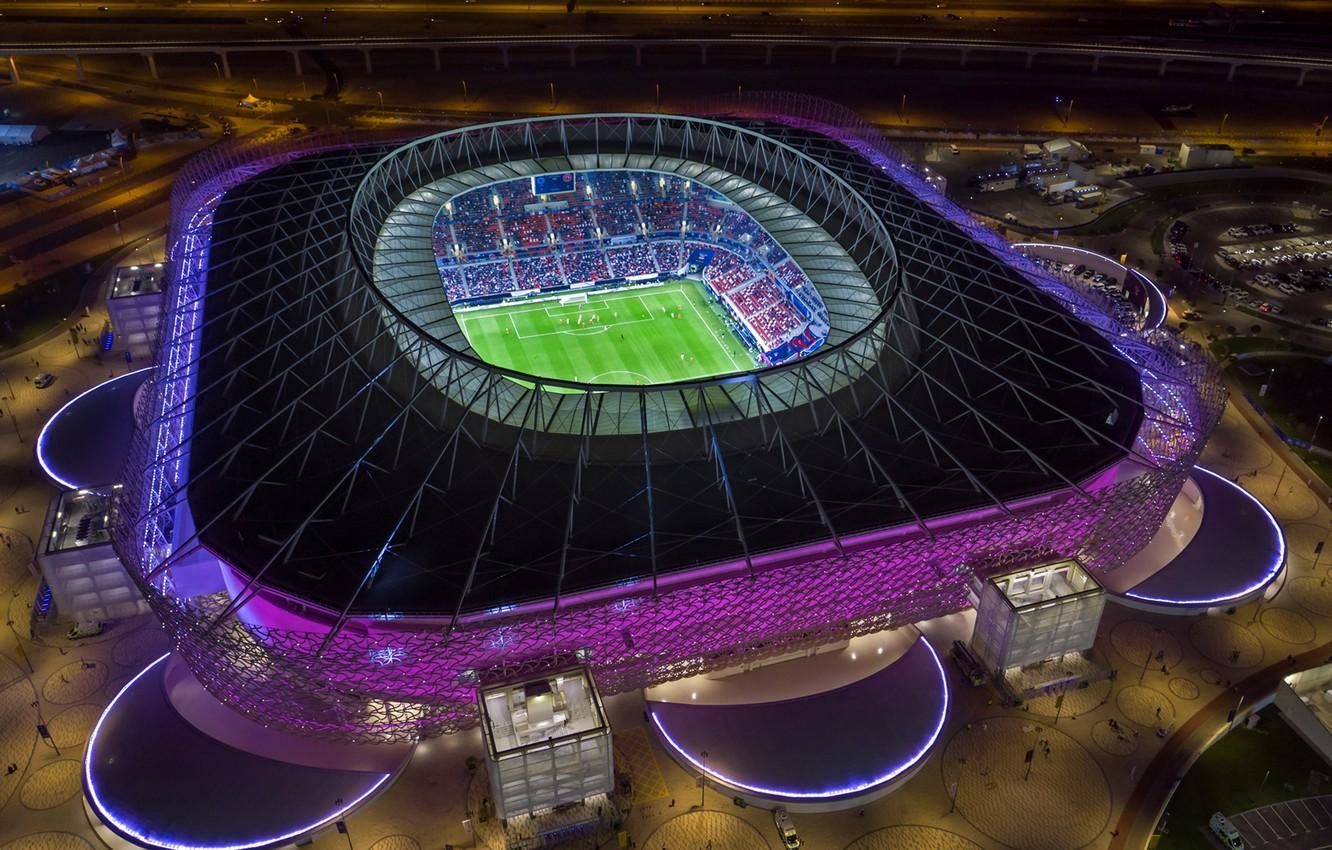 1332x850 Wallpaper football, the view from the top, stadium, Qatar, Doha, Doha, Qatar, ФИФА Ahmad Bin Ali Stadium, FIFA - for desktop, section спорт