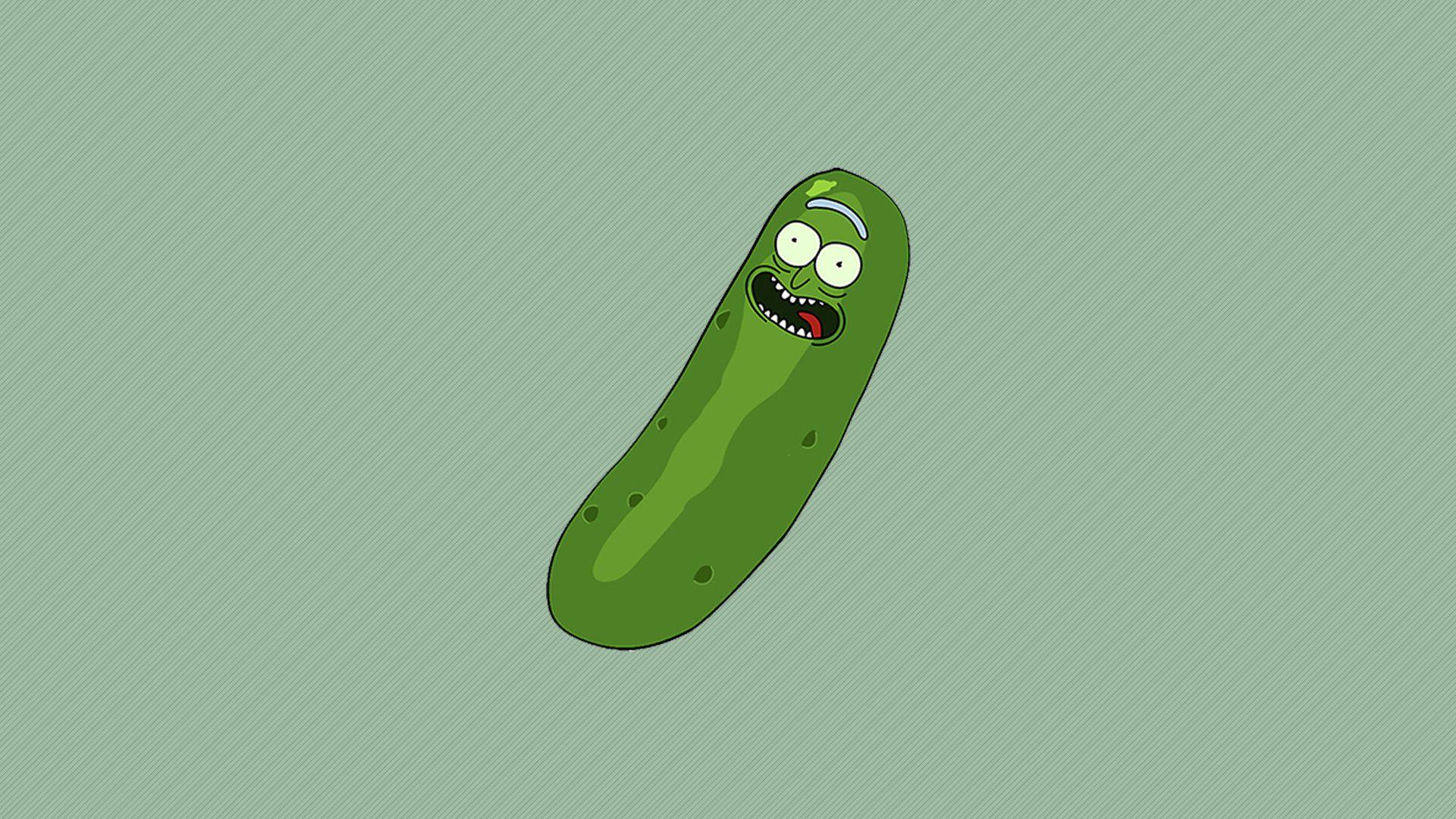 Pickle Rick Sticking Out Tongue