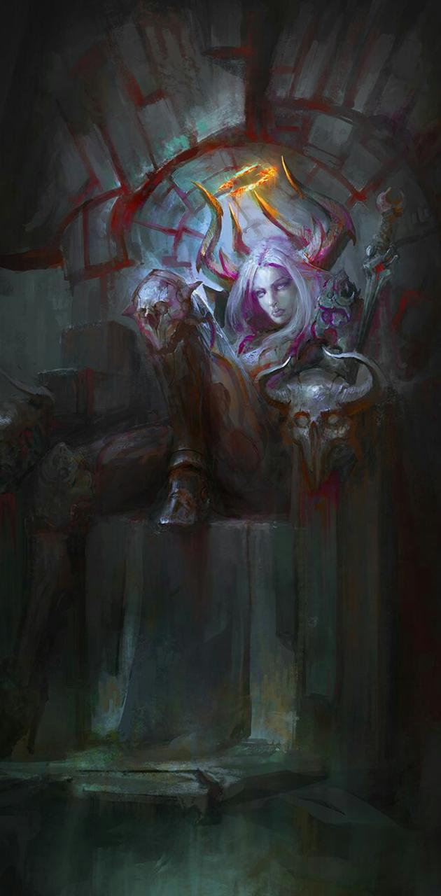 630x1280 Demon Queen wallpaper