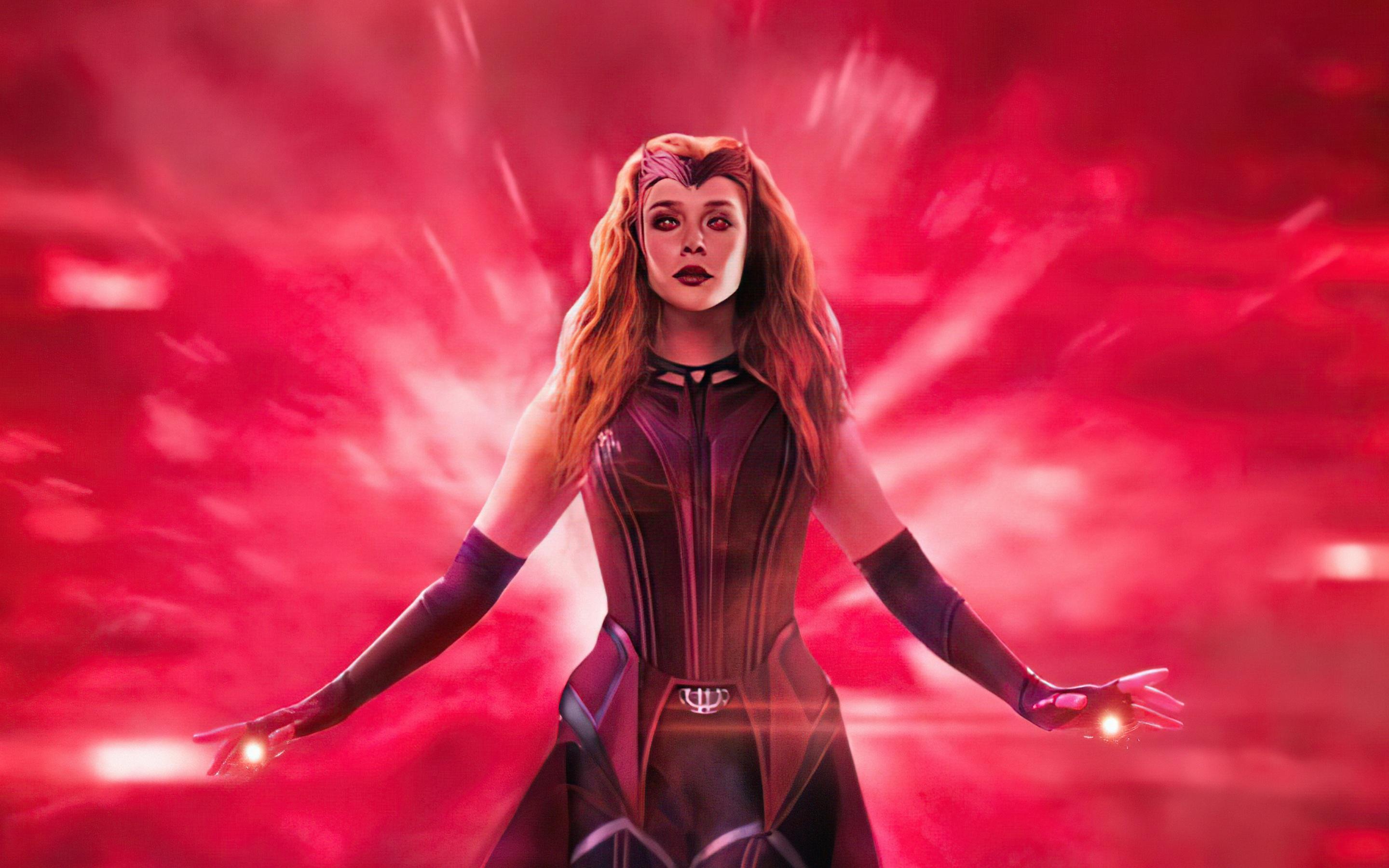 2880x1800 Wallpaper 4k Scarlet Witch X Wanda Vision 4k Wallpaper
