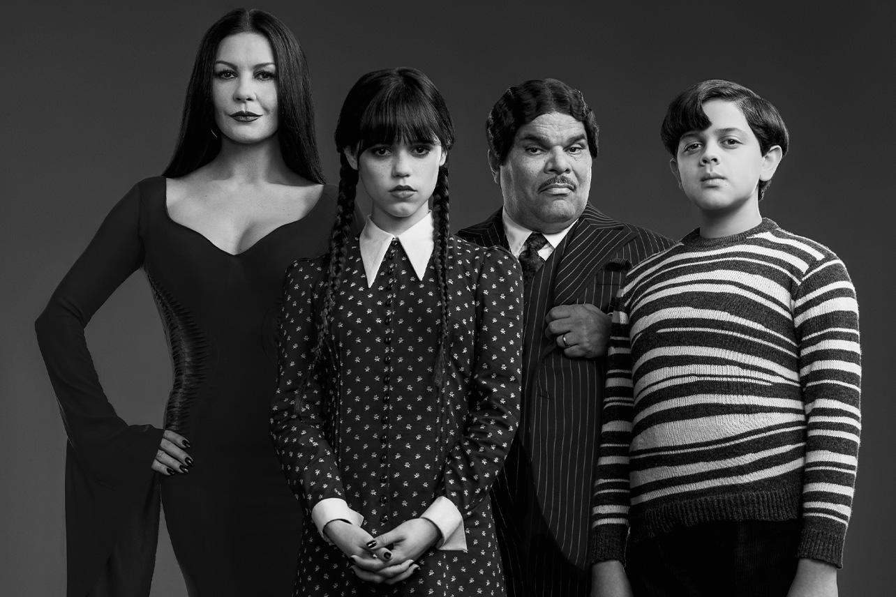 1284x856 Jenna Ortega, Catherine Zeta Jones And More Ham It Up In 'Wednesday' First Look Photo