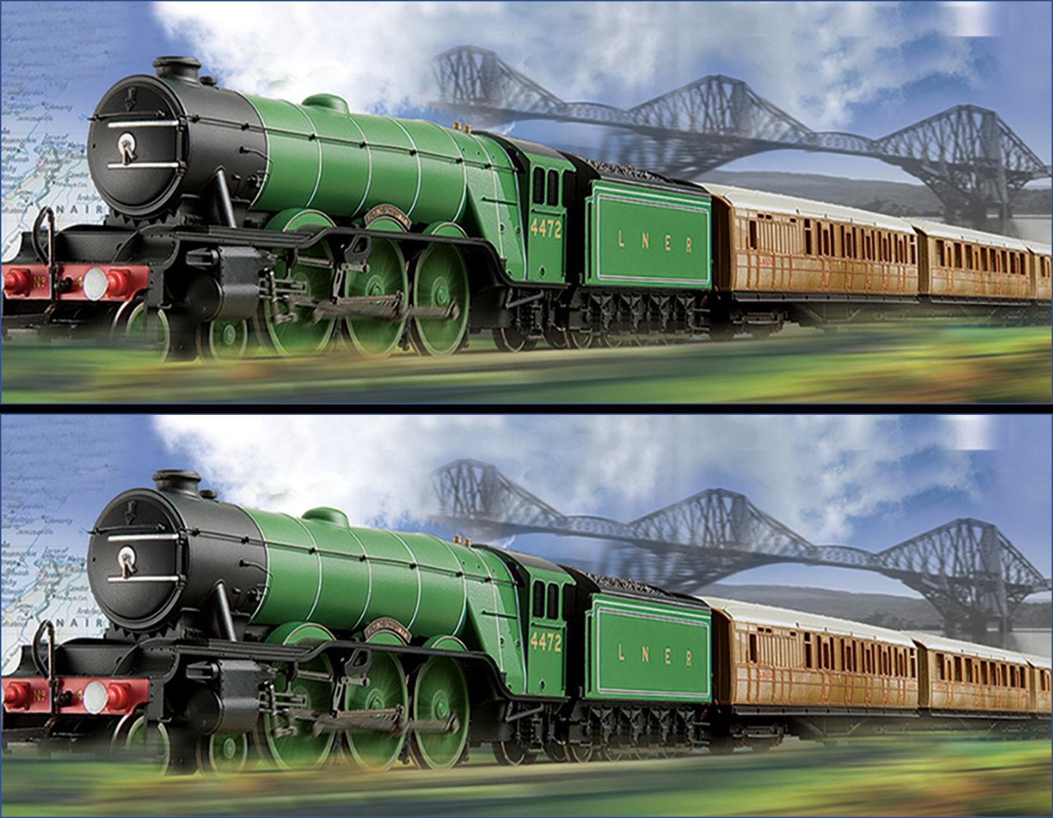 1526x1185 INSTANT DOWNLOAD Digital File Flying Scotsman Cake Bands Wrap