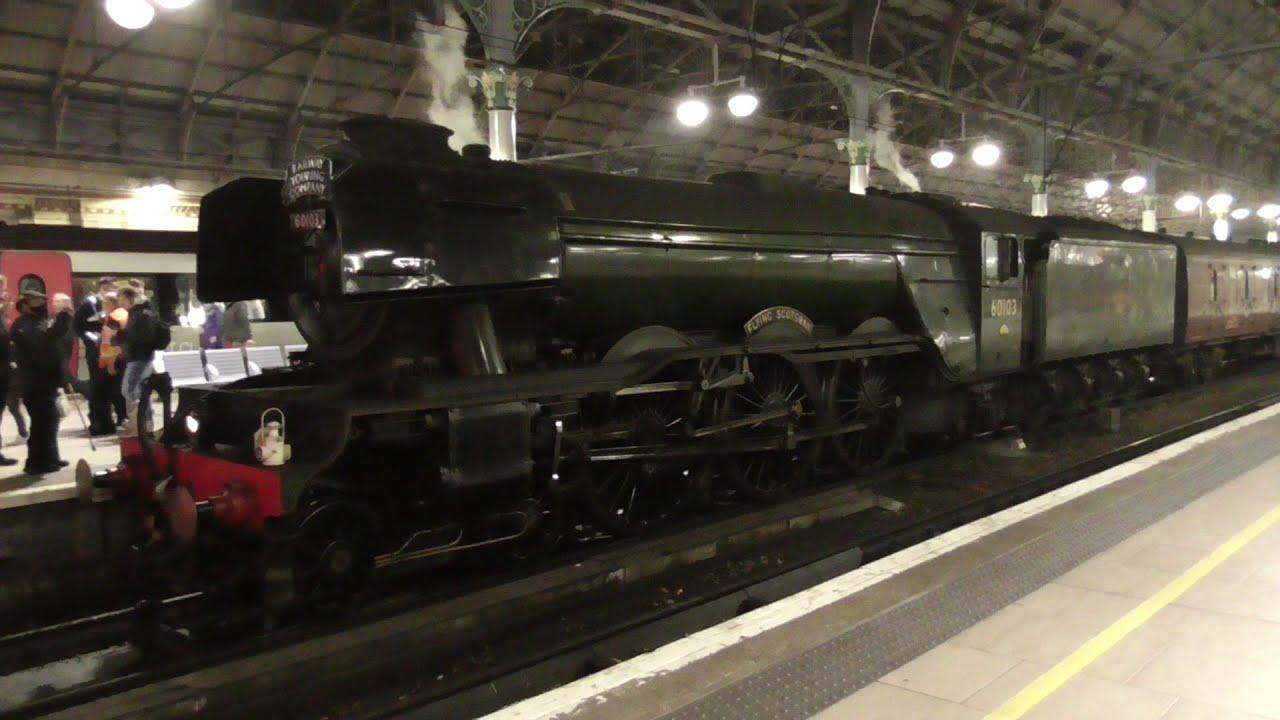 1280x720 LNER A3 60103 'Flying Scotsman' at Manchester Piccadilly Railway Station with 'The Stratford Flyer'