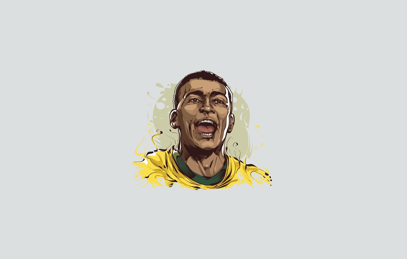 1332x850 Wallpaper Brazil, Soccer, Minimalism, Romario image for desktop, section минимализм